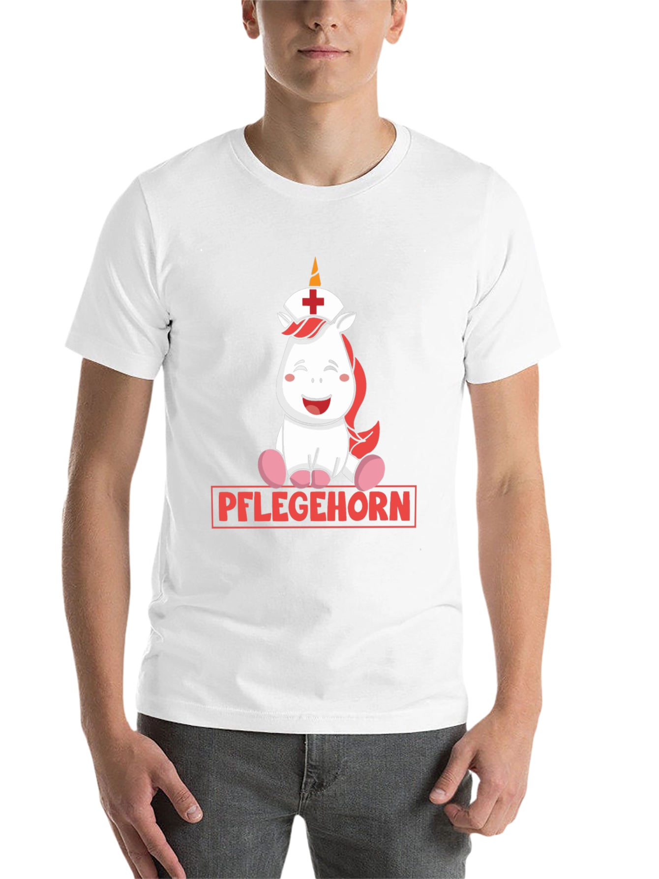 Black Pflegehorn Nurse Unicorn Graphic T-Shirt view 14