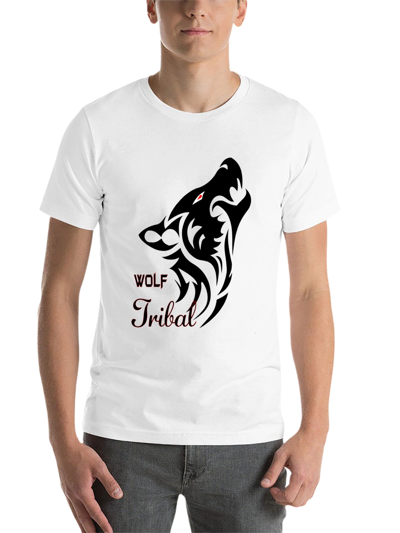 Tribal Wolf Graphic T-Shirt - Bold Design - 14