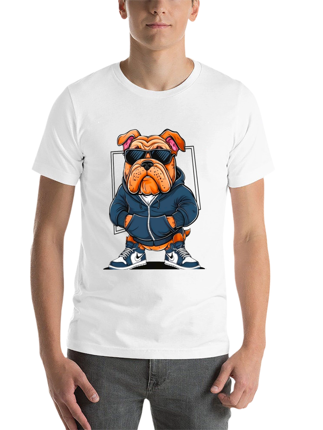 Cool Bulldog Graphic Tee - Trendy Canine Style - 14