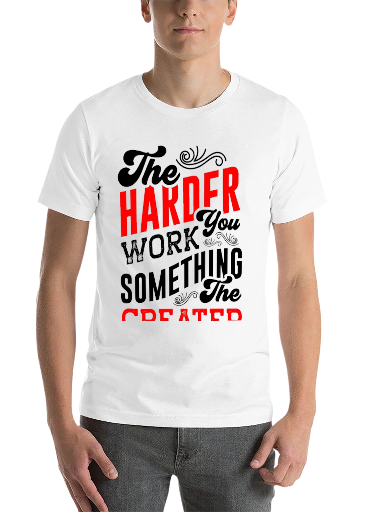 Black Motivational Harder You Work T-Shirt view 14