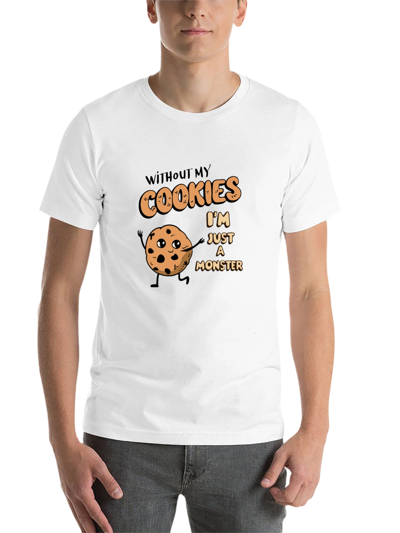 Black Cookie Monster T-Shirt - Funny Graphic Tee view 14