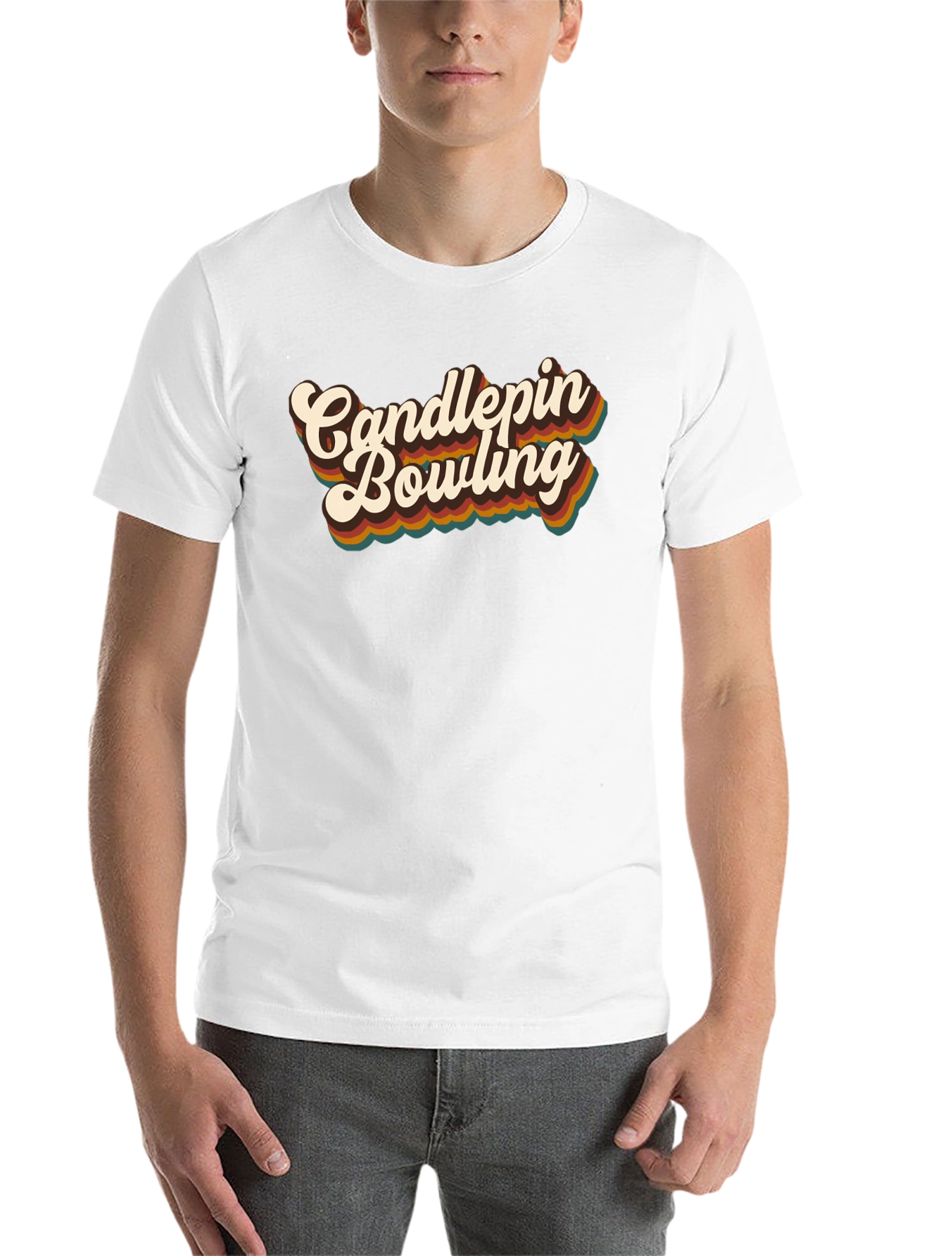 Black Retro Candlepins Bowling Graphic Tee view 14
