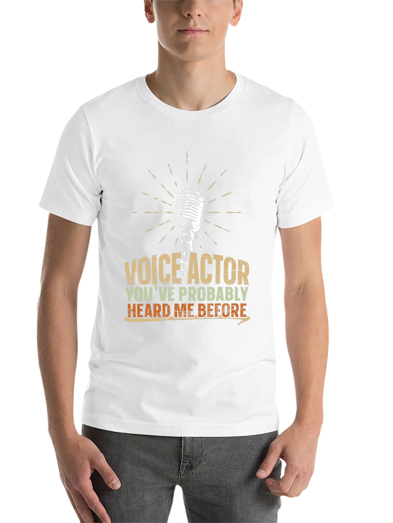 Black Voice Actor T-Shirt - Heard Me Before Funny Tee view 14