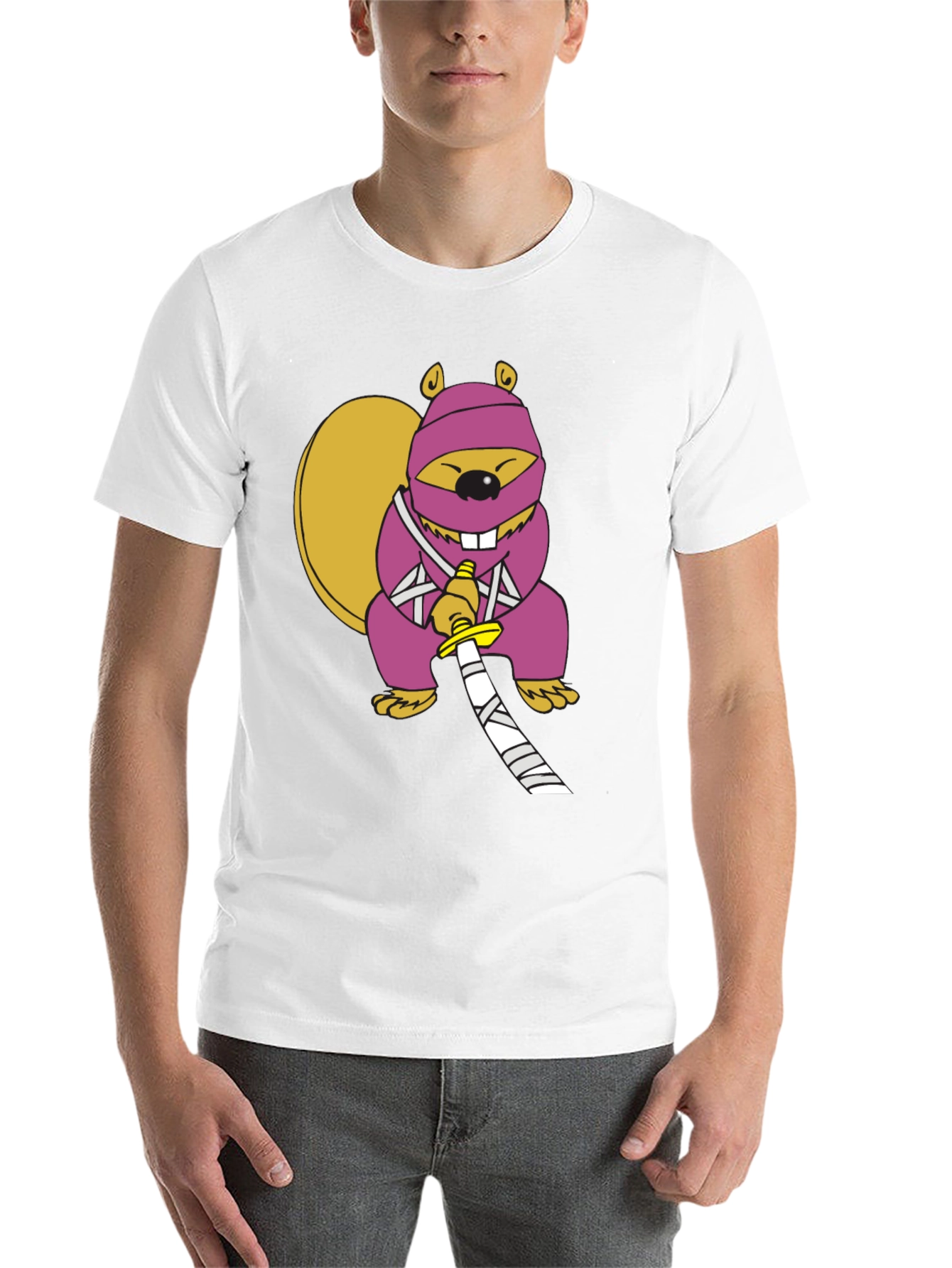 Black Ninja Squirrel Graphic Tee view 14