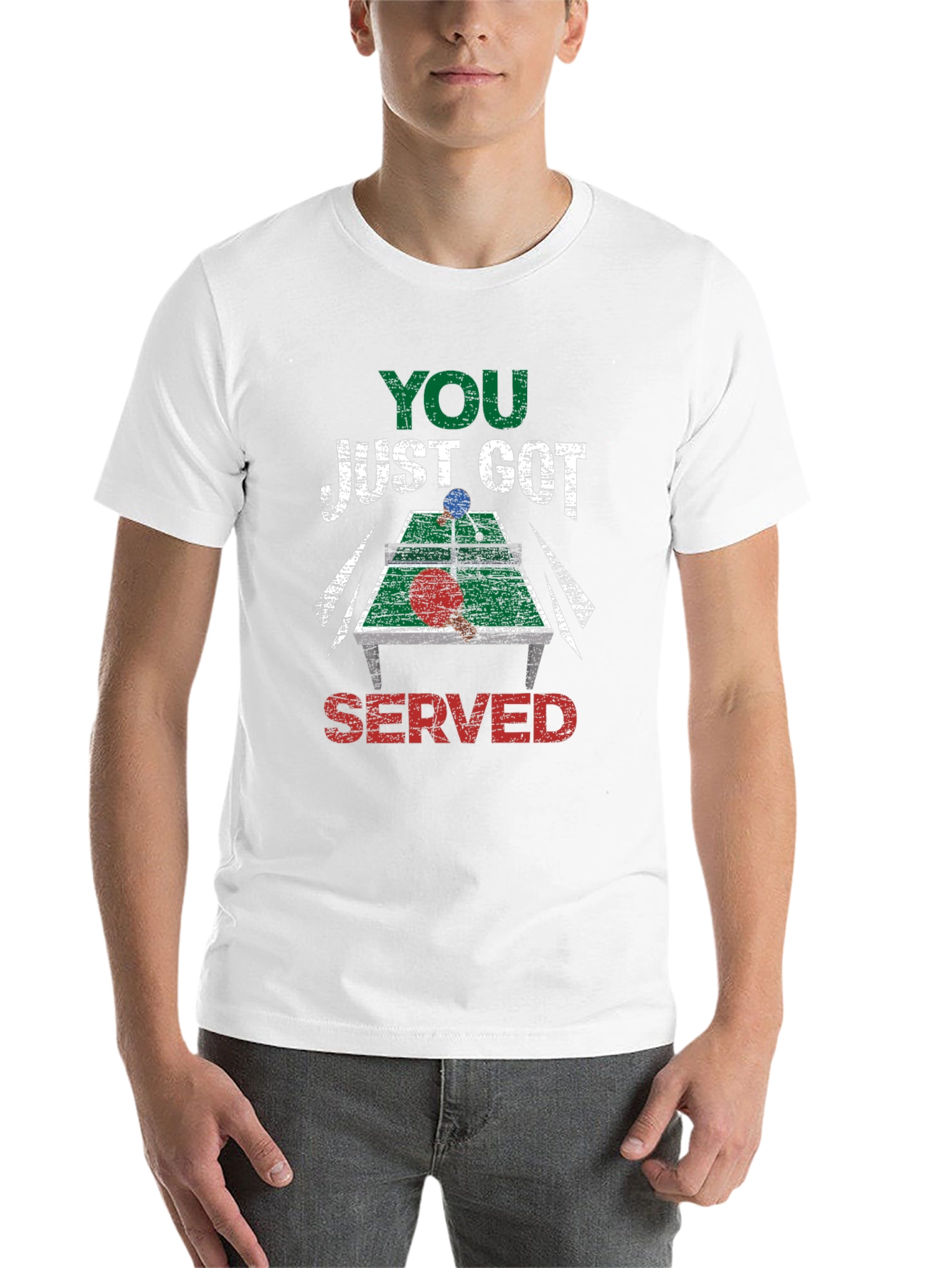 Black You Just Got Served Ping Pong T-Shirt view 14