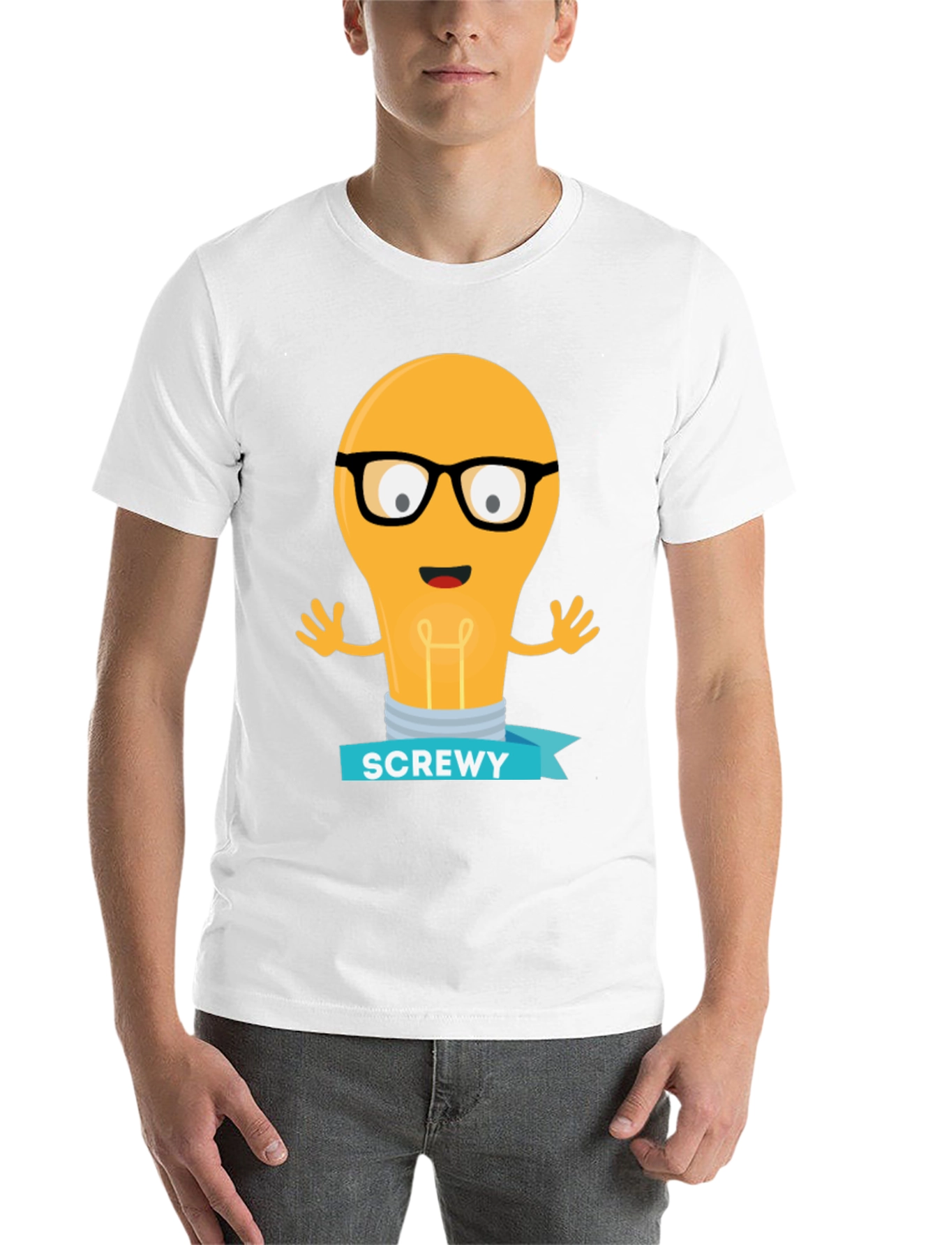 Black Screwy Light Bulb Graphic Tee view 14