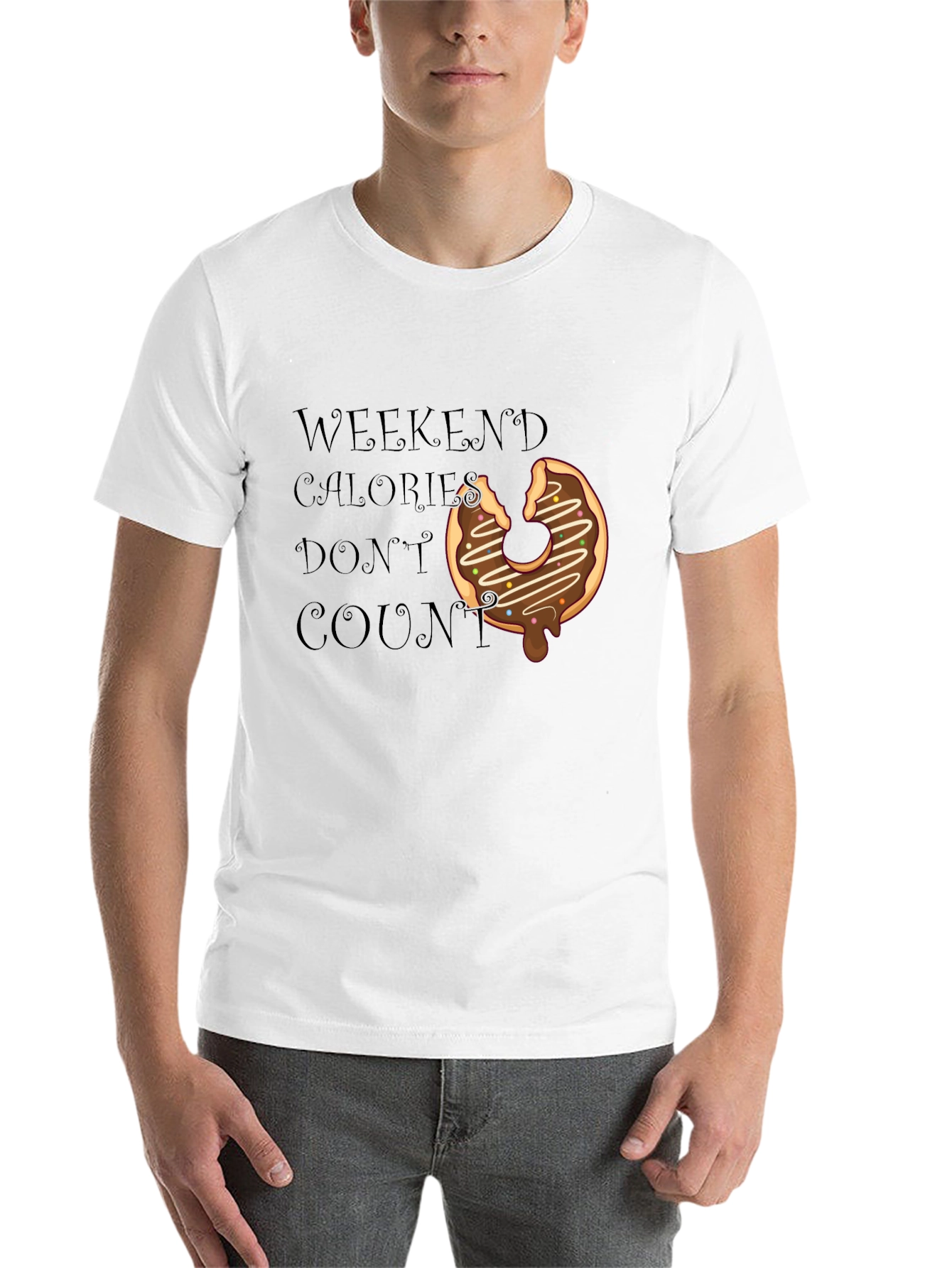 Black Weekend Calorie Donut Graphic Tee view 14