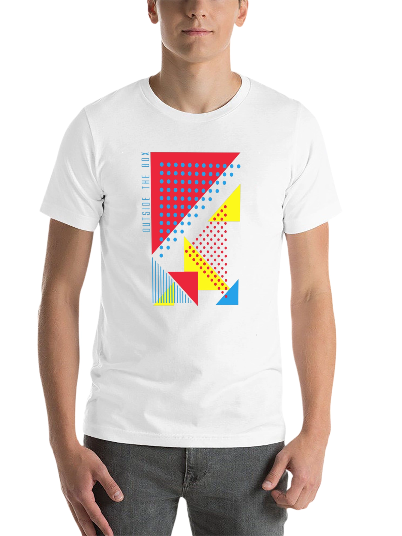 Black Geometric Graphic Print Tee - Outside the Box view 14