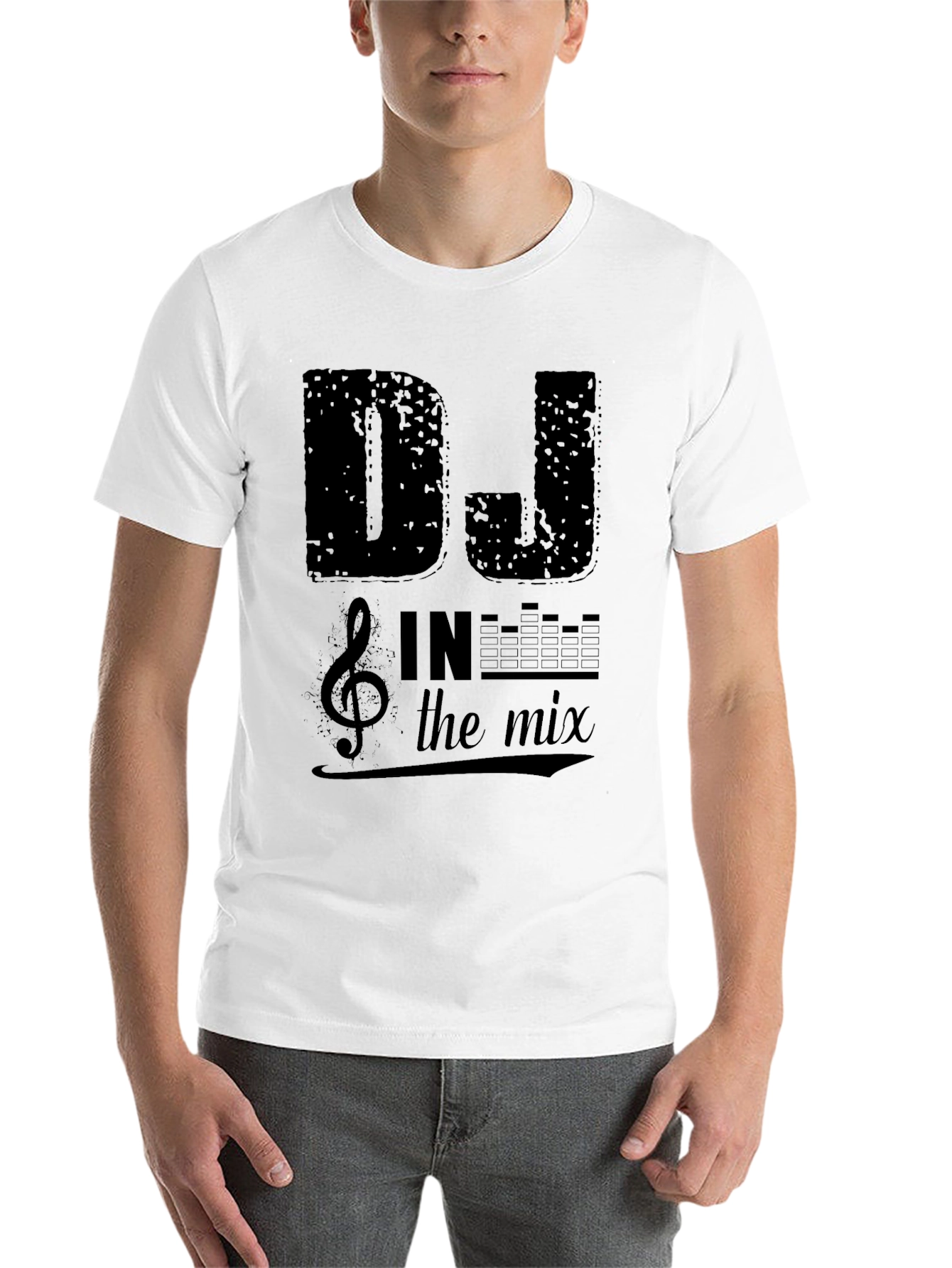 Black DJ In The Mix Graphic Print Black T-Shirt view 14
