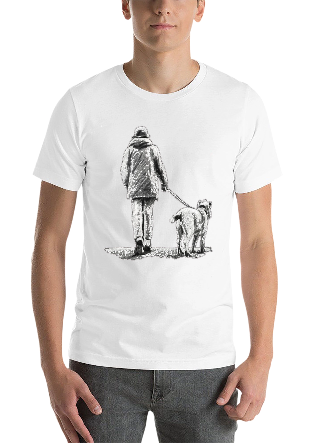 Black Dog Walk T-Shirt - Black Graphic Tee view 14