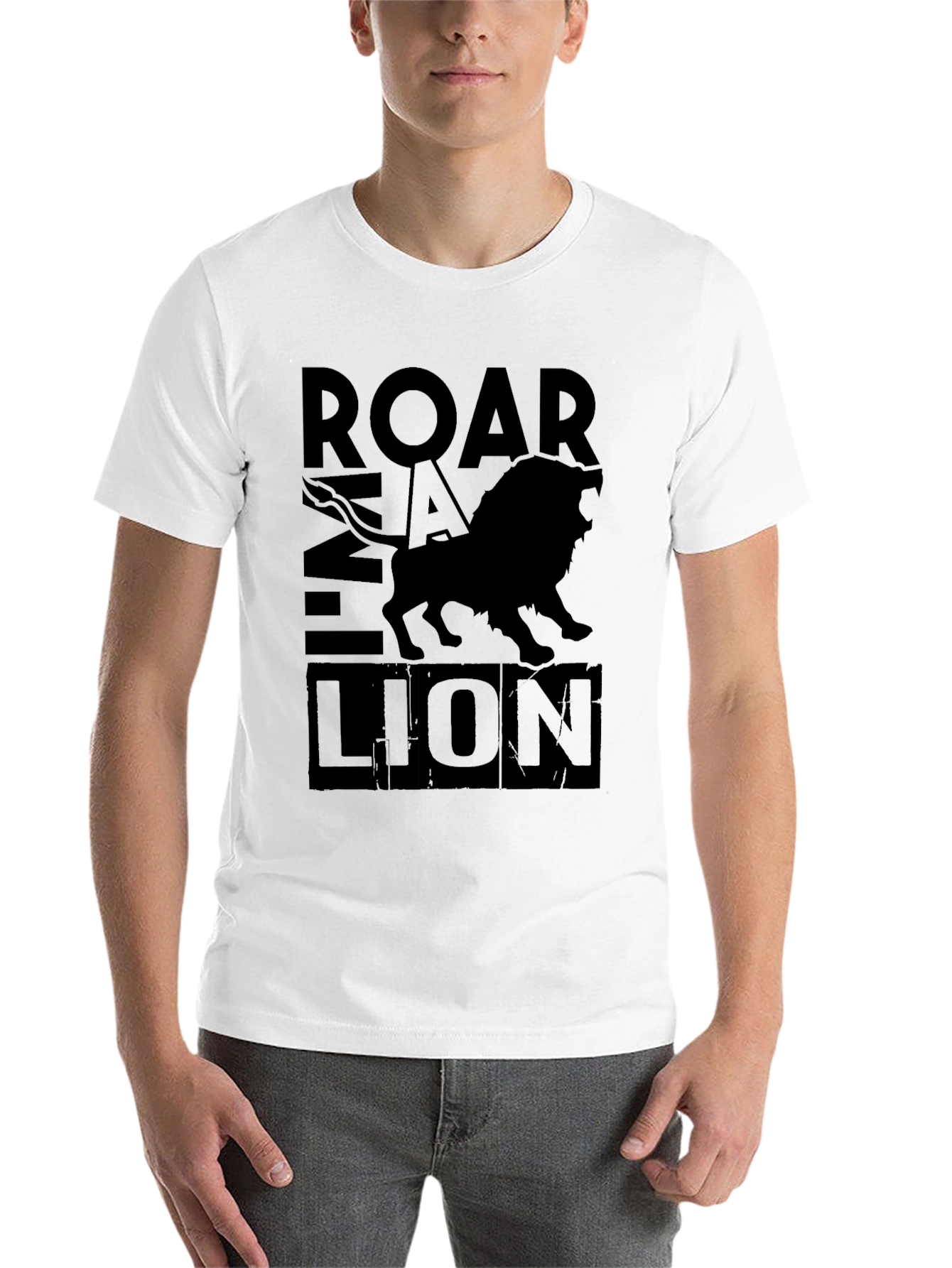 Black Roar Lion Black Graphic Tee view 14