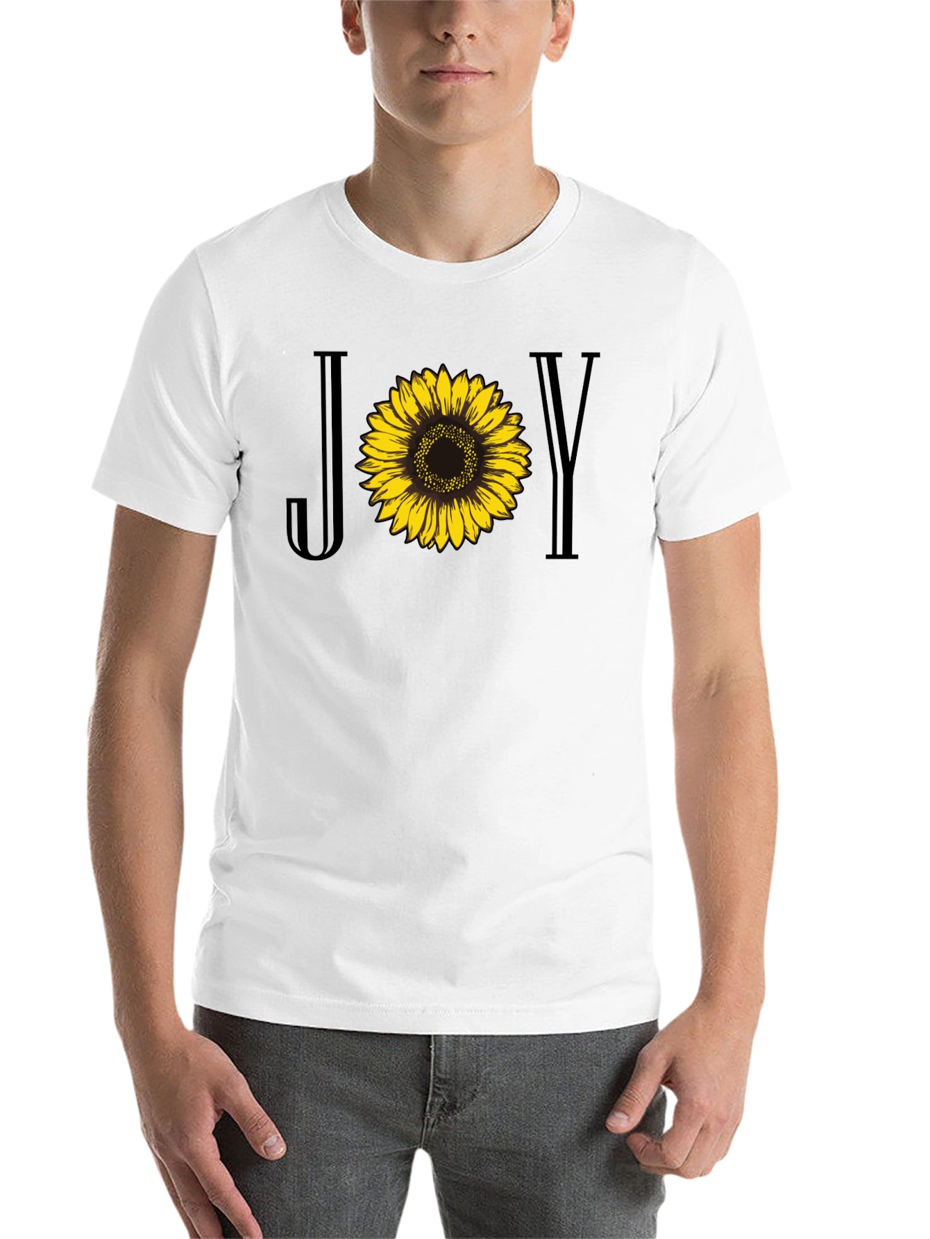 Black Joy Sunflower Graphic Tee - Black Cotton Blend view 14