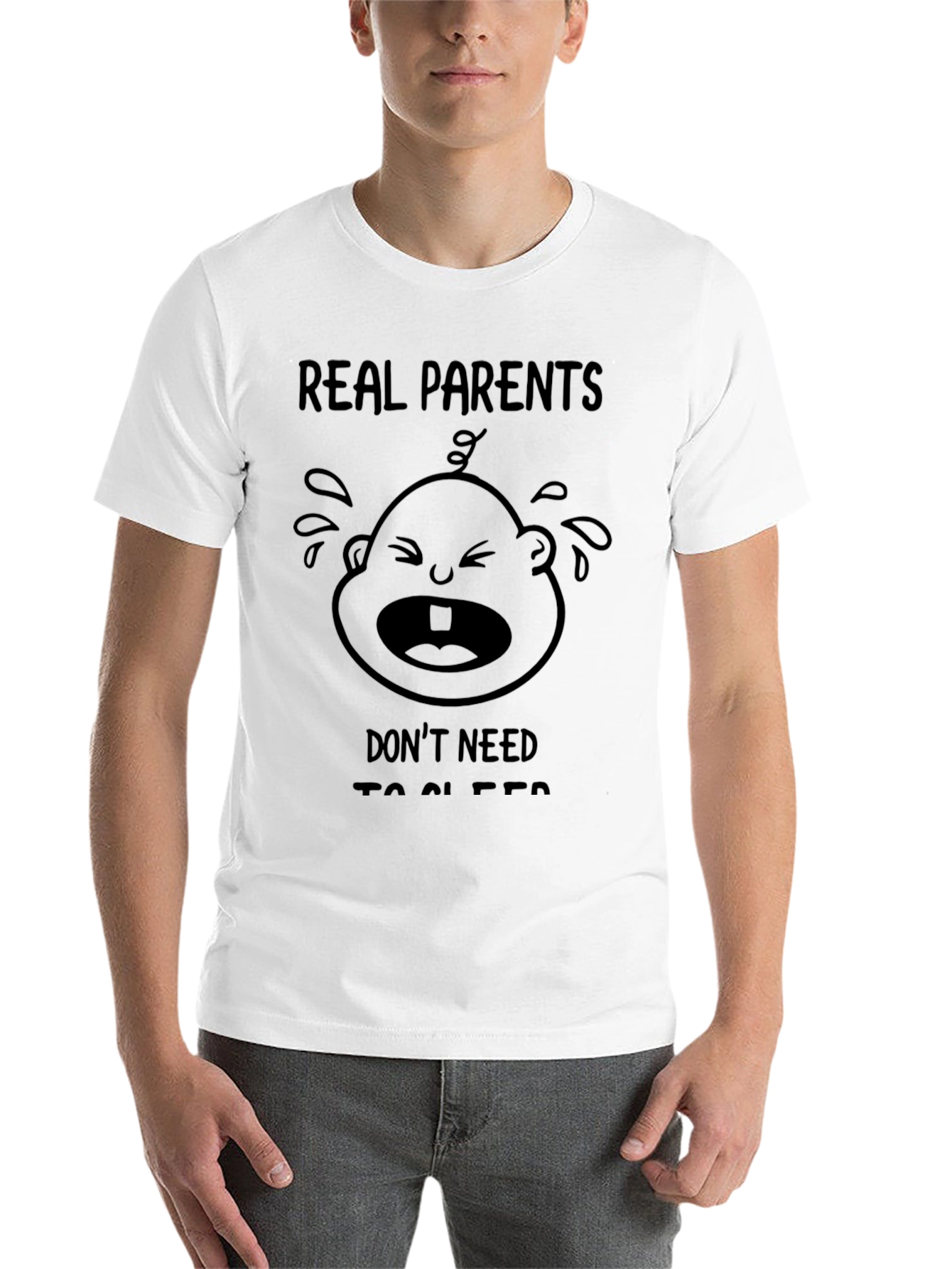 Black Real Parents Don't Need Sleep T-Shirt view 14
