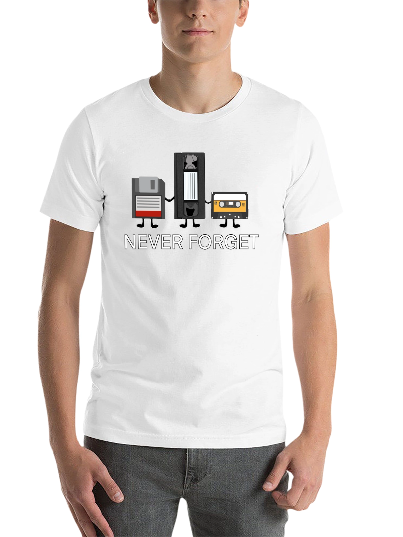 Black Never Forget Retro Tech T-Shirt view 14