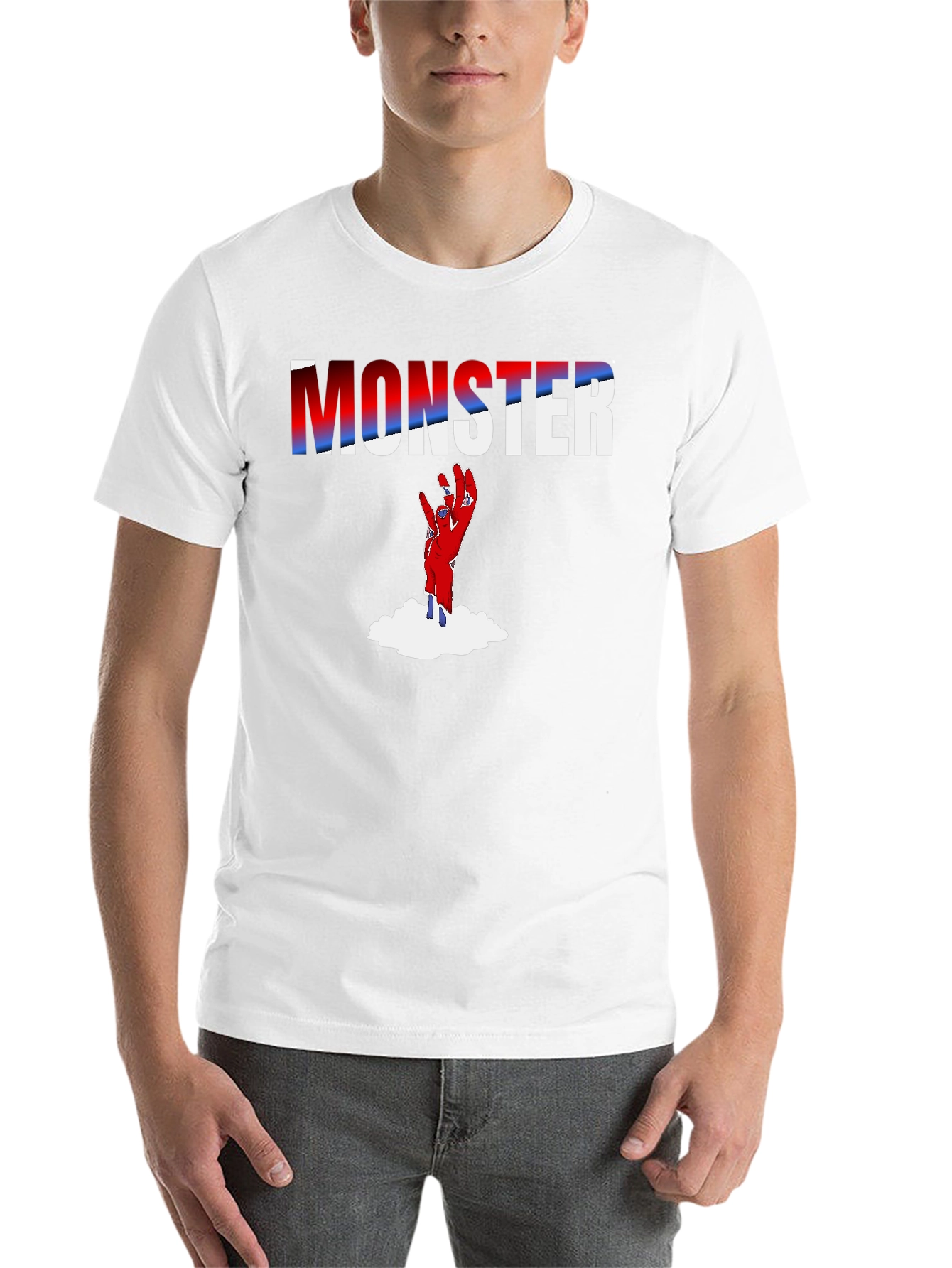 Black Monster Hand Graphic T-Shirt - Black view 14