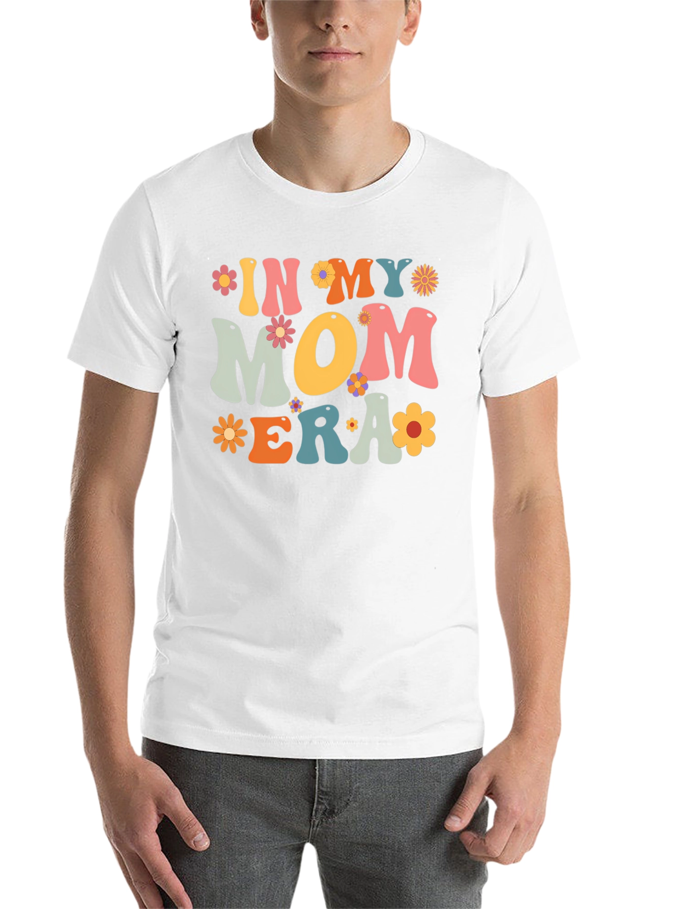 Black In My Mom Era Graphic Tee - Retro Floral T-Shirt view 14