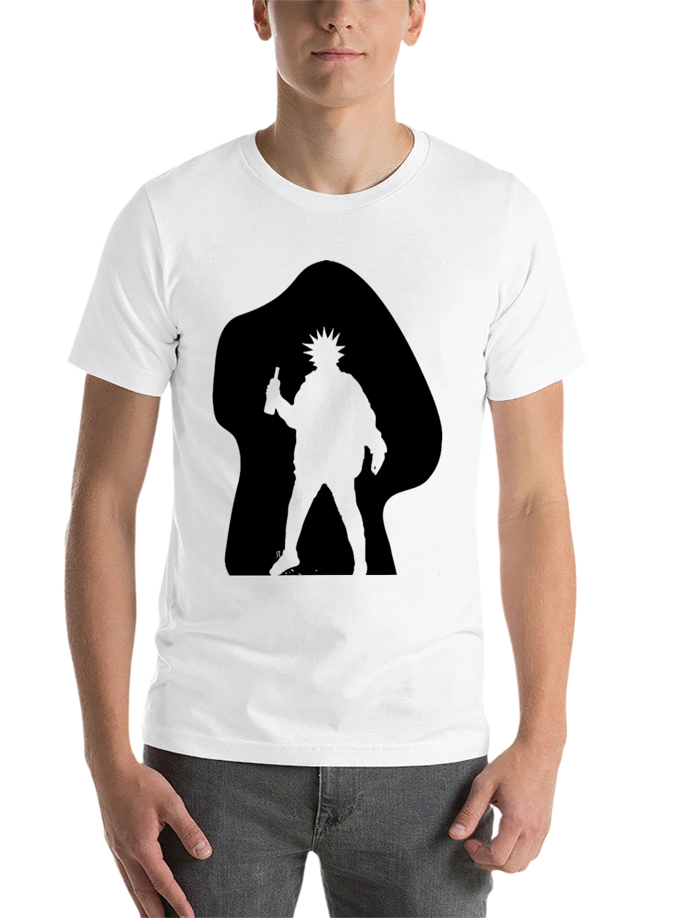 Black Silhouette Rick T-Shirt - Men's Black Graphic Tee view 14