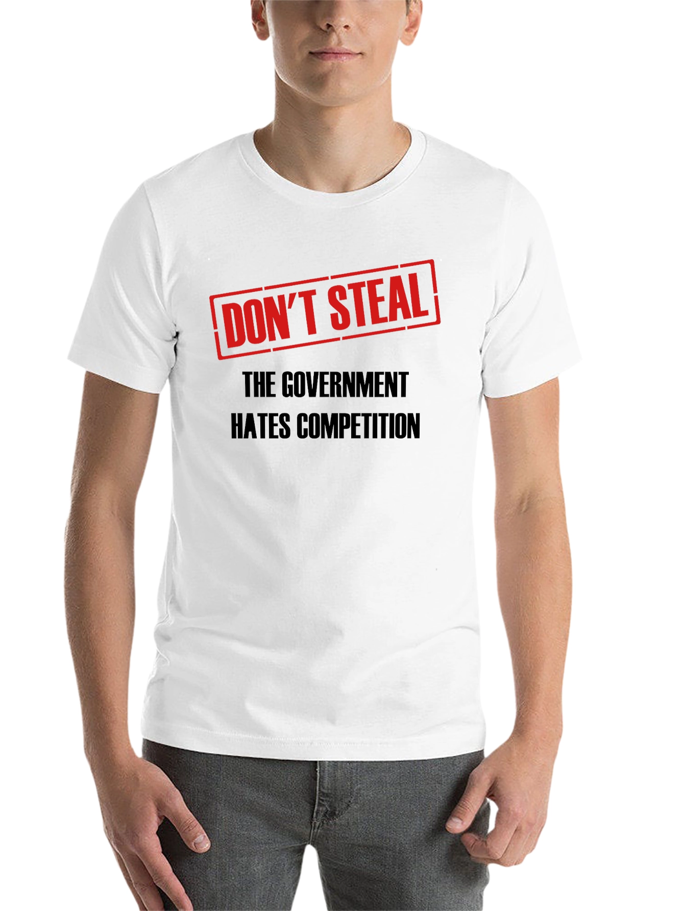 Black Don't Steal Government Competition T-Shirt view 14