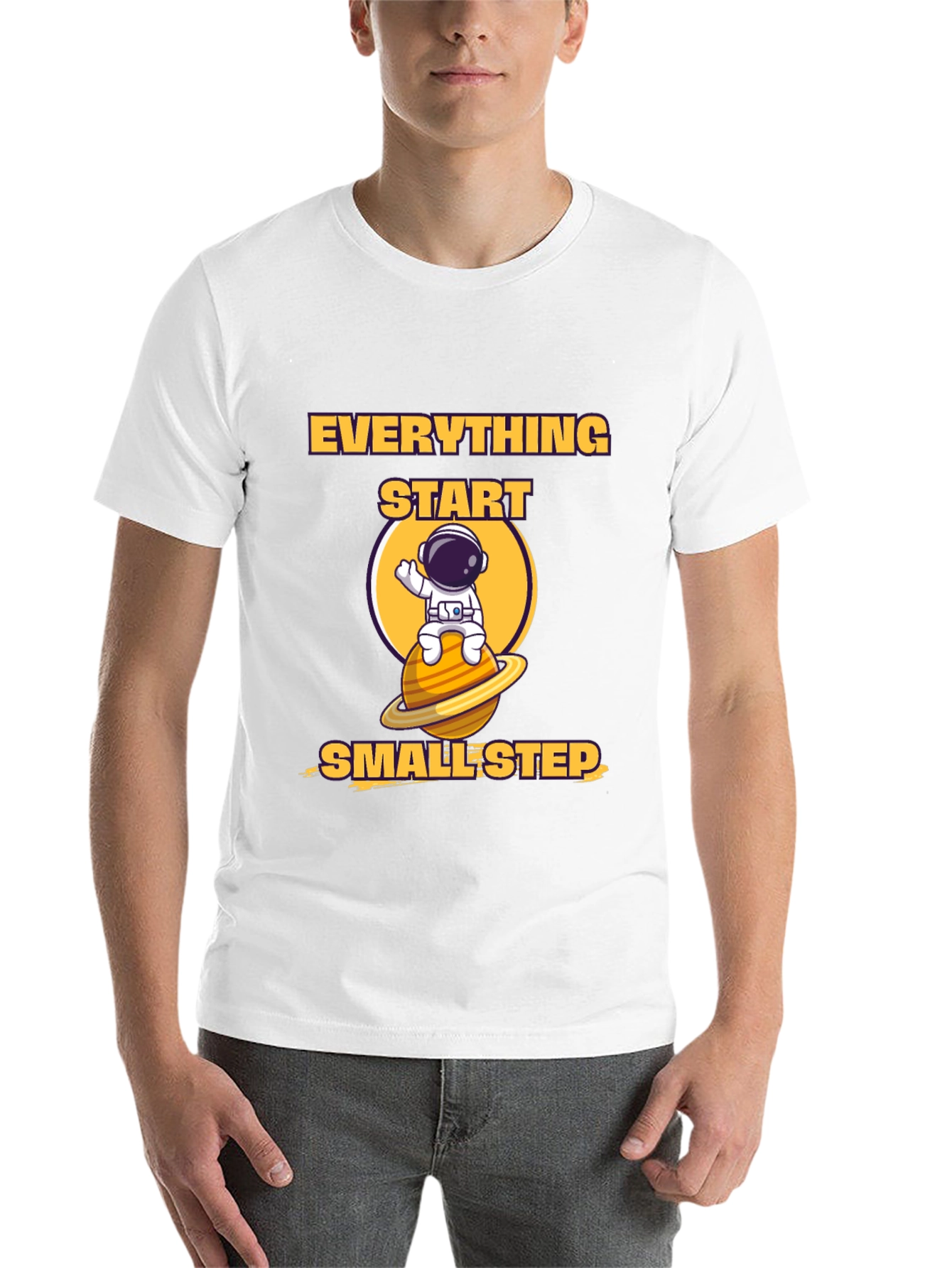 Black Everything Starts Smallest Step T-Shirt view 14