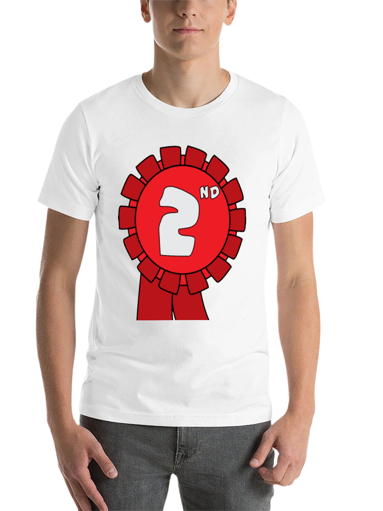 Black Second Place Award Ribbon T-Shirt view 14