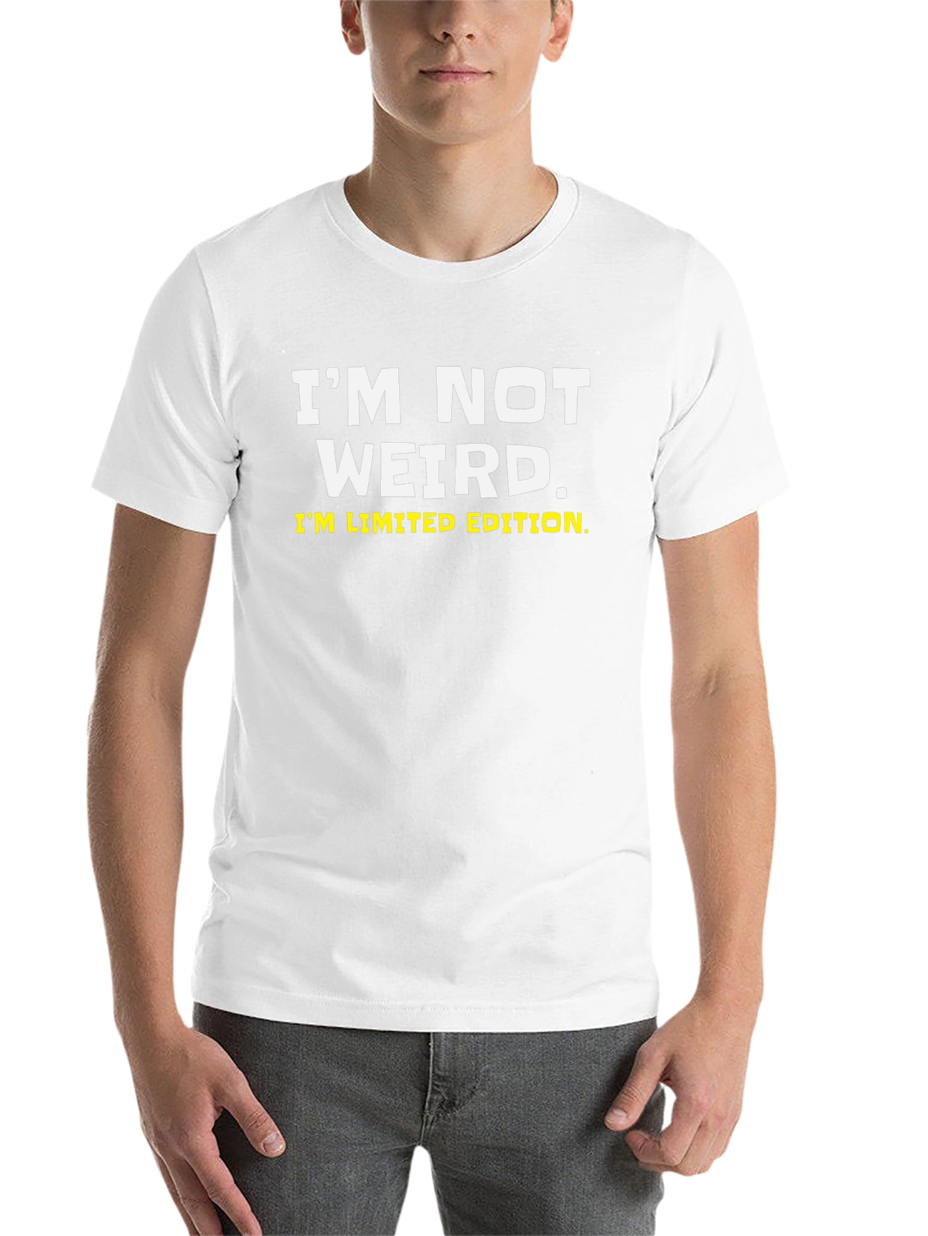 Black Funny "I'm Not Weird, I'm Limited Edition" Black T-Shirt view 14