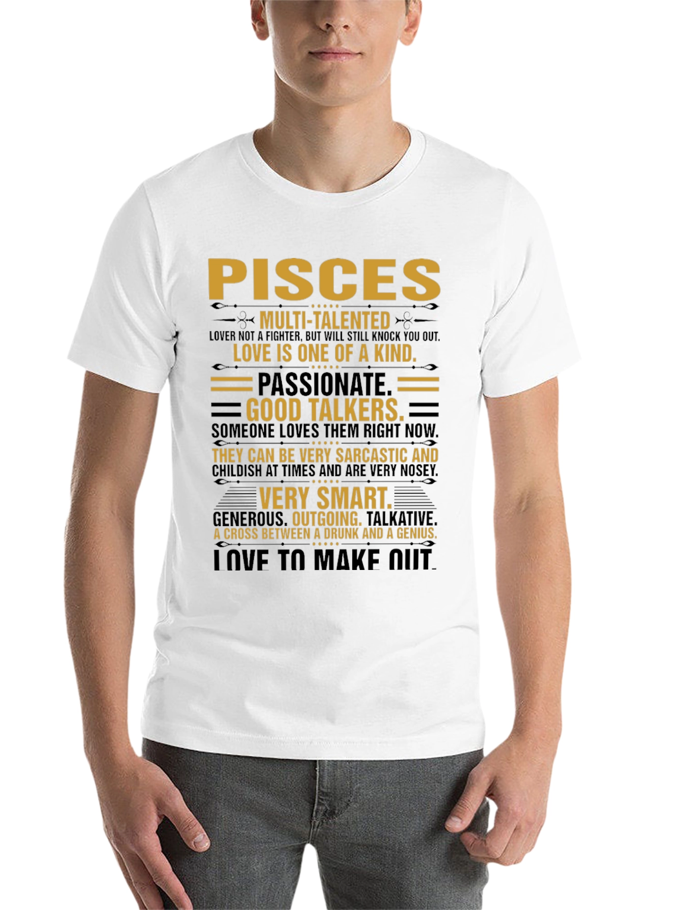 Pisces Zodiac Sign T-Shirt - Multi-Talented Tee - 14