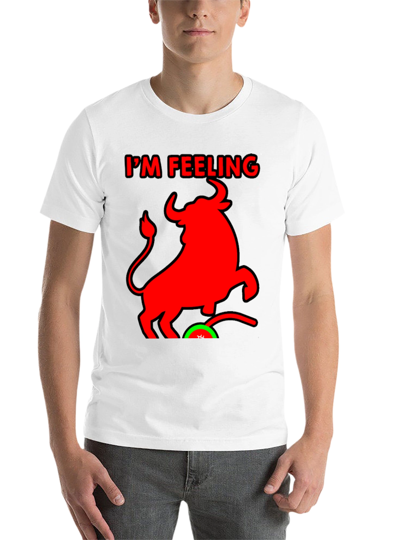 Black I'm Feeling Bullish Black T-Shirt view 14