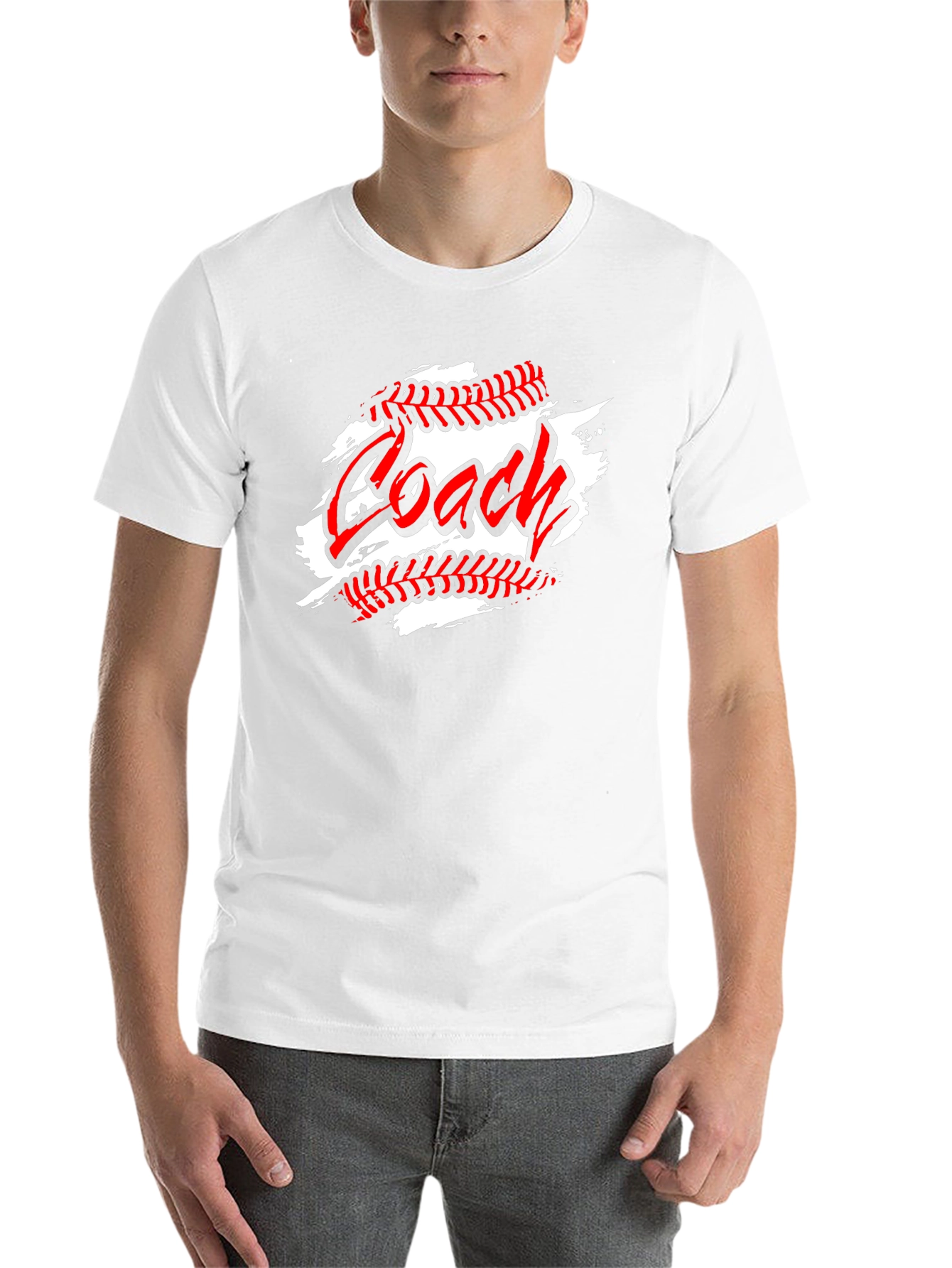 Black Baseball Coach T-Shirt - Sporty Crew Neck Tee view 14
