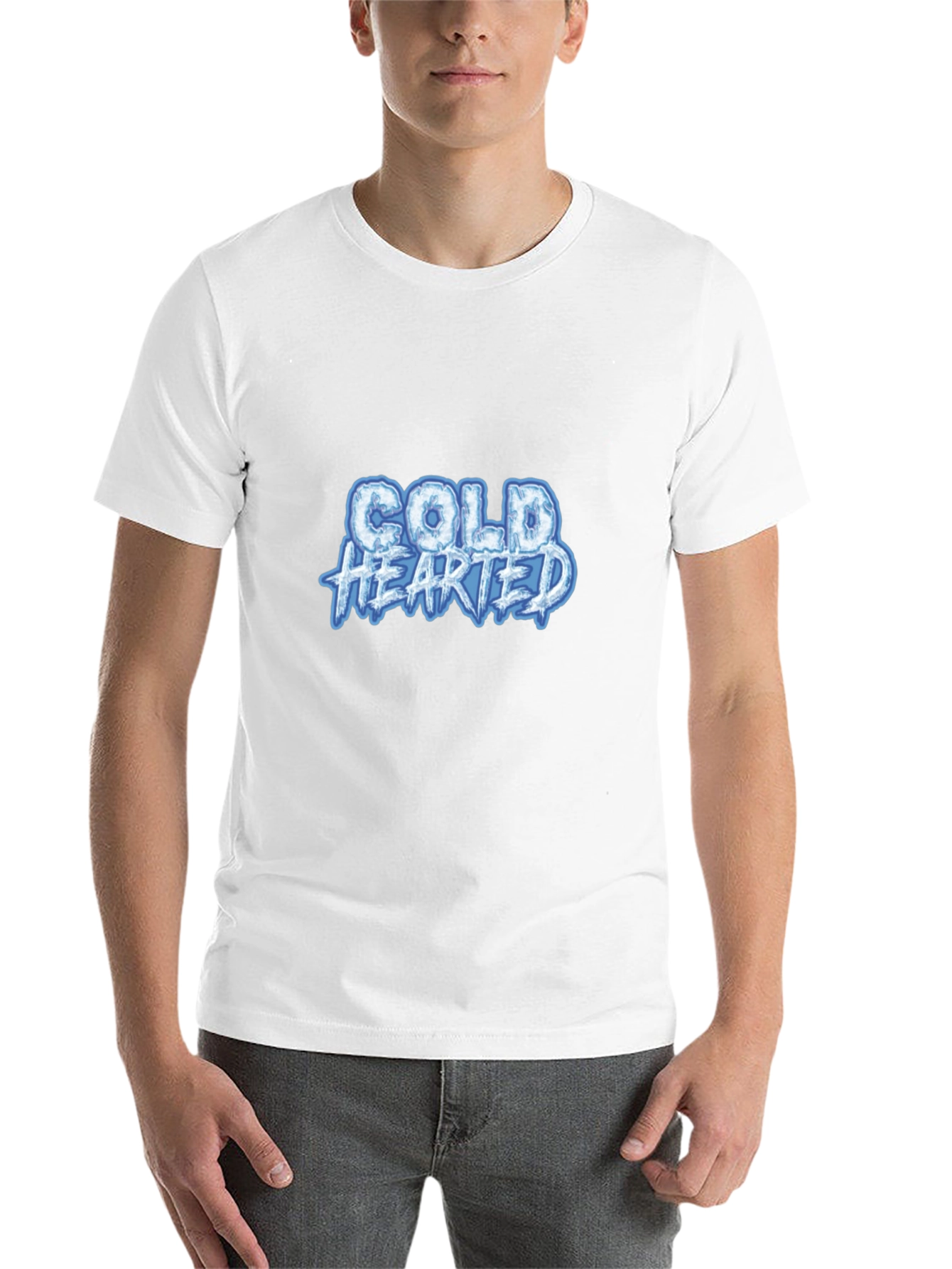 Cold Hearted Graphic Tee - Black Cotton Blend Shirt - 14