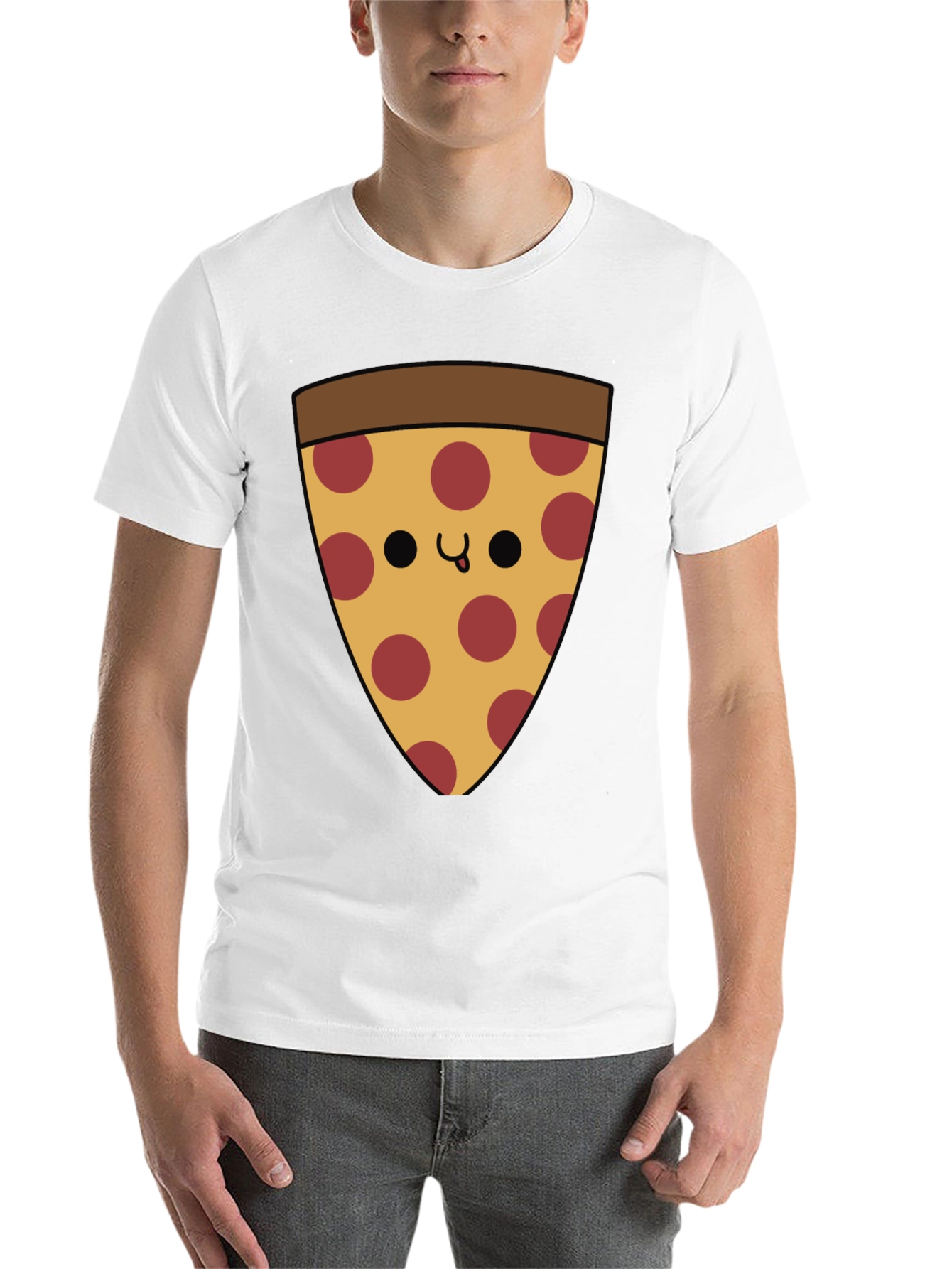 Black Pizza Slice Graphic T-Shirt - Casual Comfort view 14