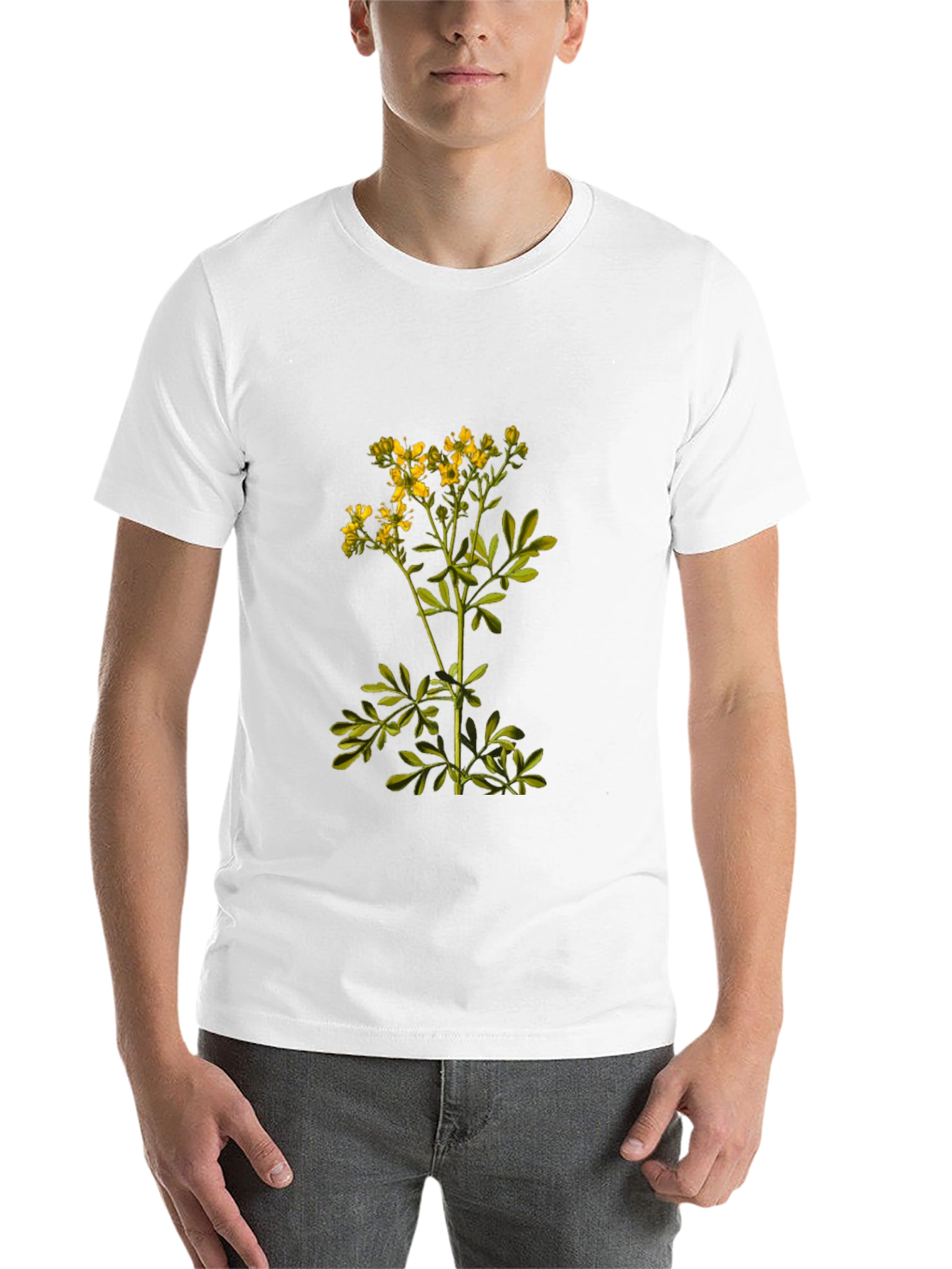 Black Botanical Print Black T-Shirt view 14