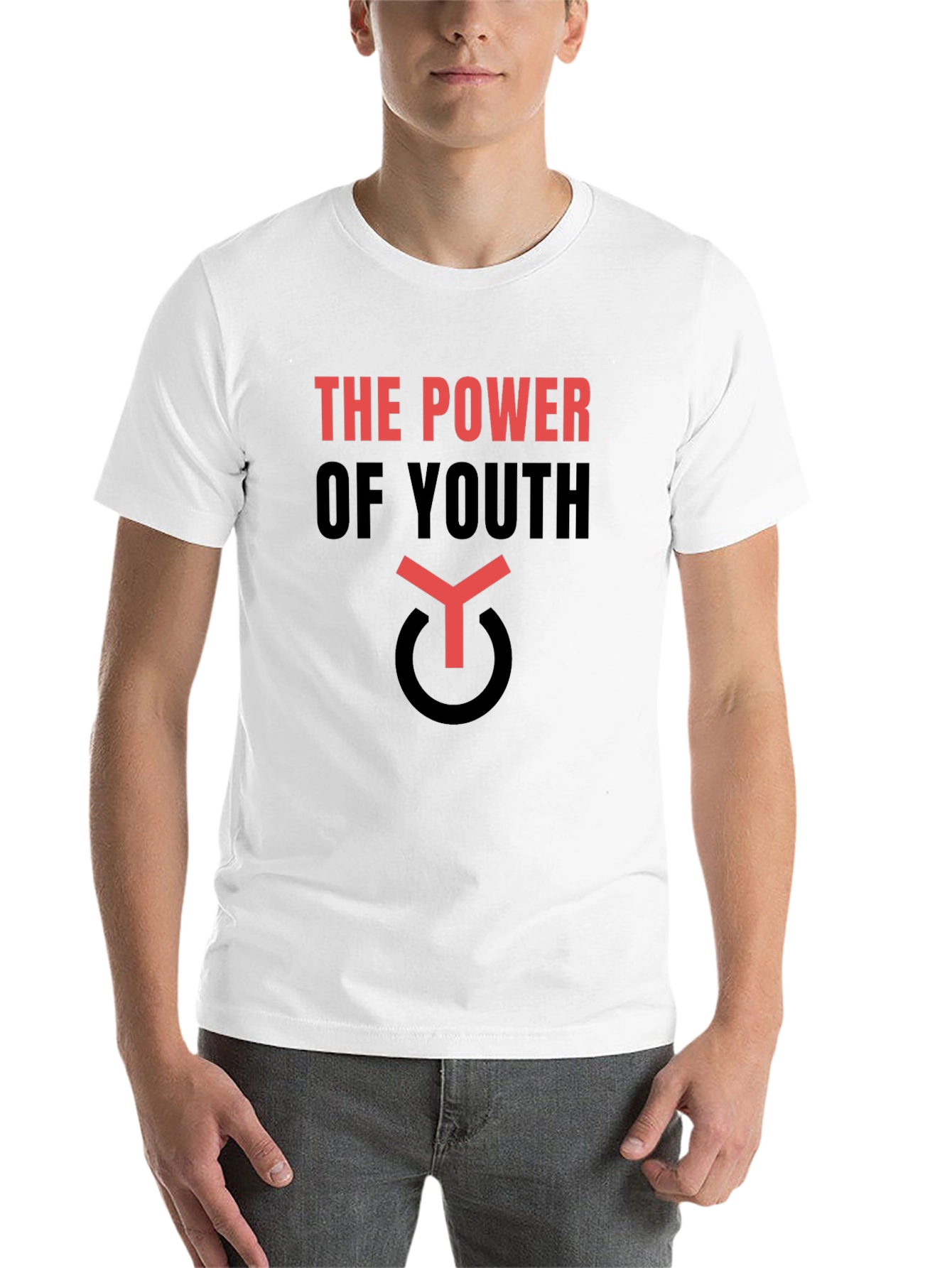 Black The Power Of Youth T-Shirt view 14