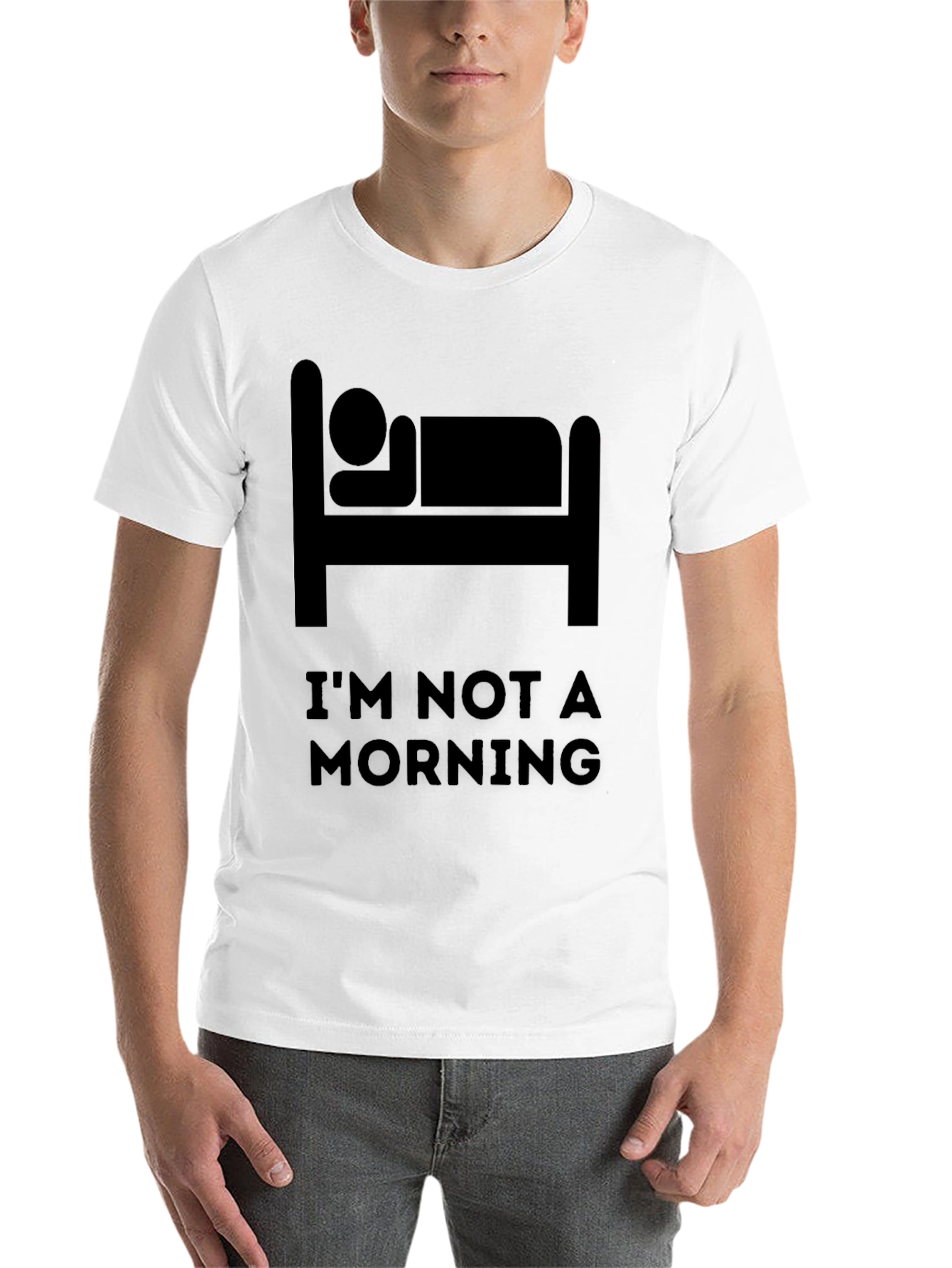 Black I'm Not A Morning Person Graphic Tee view 14