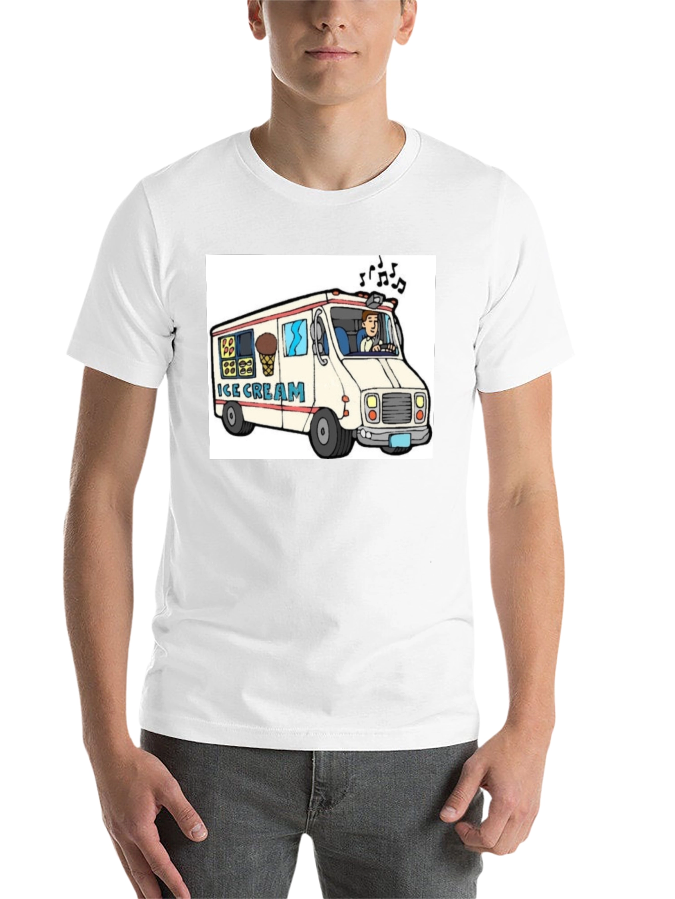 Black Ice Cream Truck Graphic Tee - Fun Summer Shirt view 14
