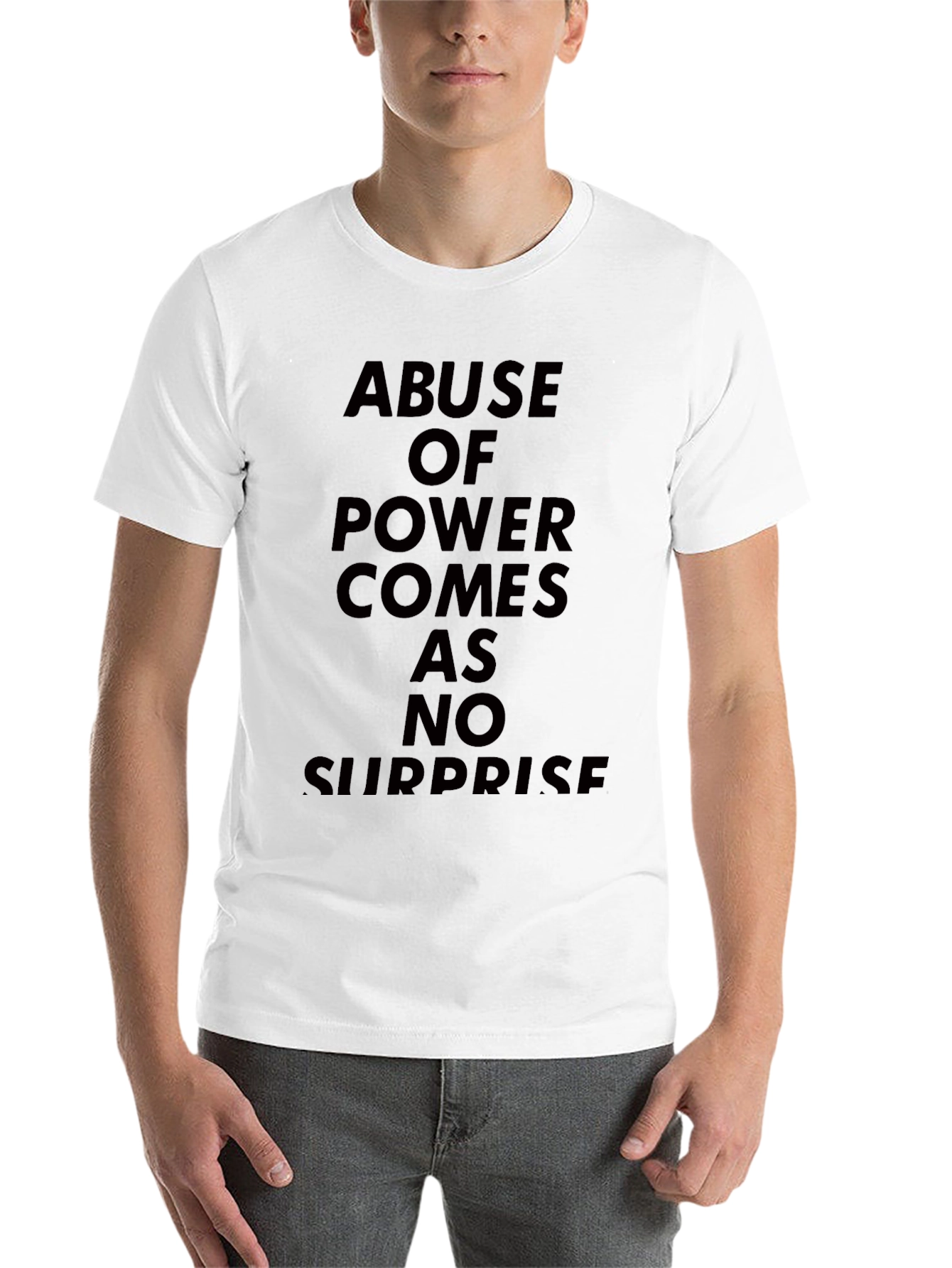 Black Abuse of Power T-Shirt - Bold Statement Tee view 14