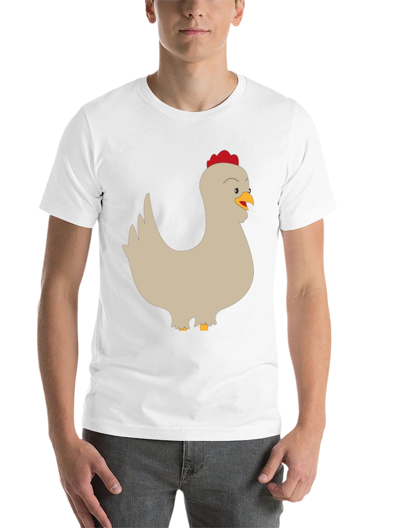 Black Funny Chicken Graphic Tee - Men's Black T-Shirt view 14