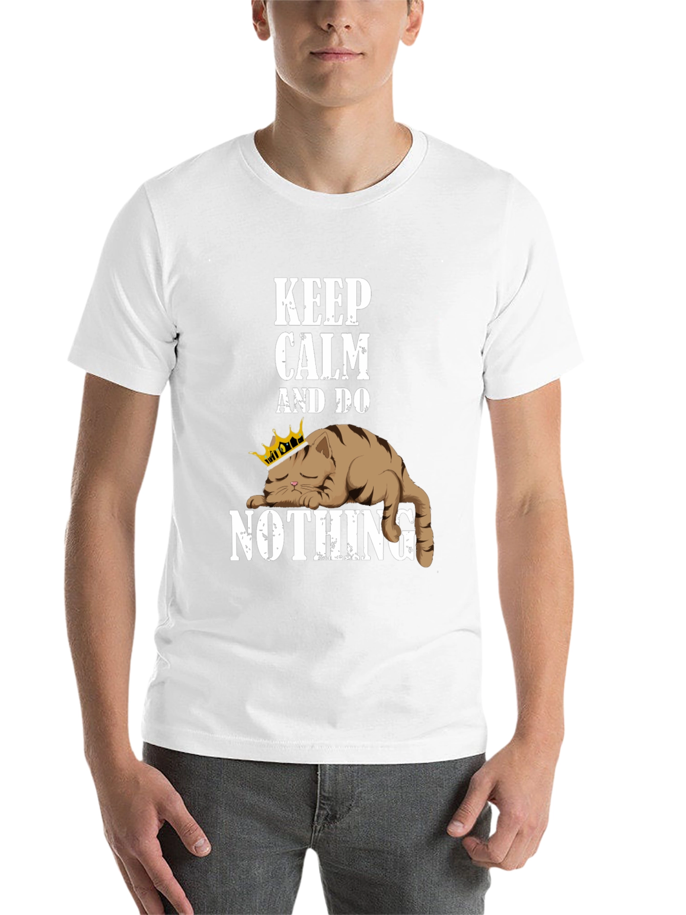 Black Keep Calm Cat T-Shirt view 14