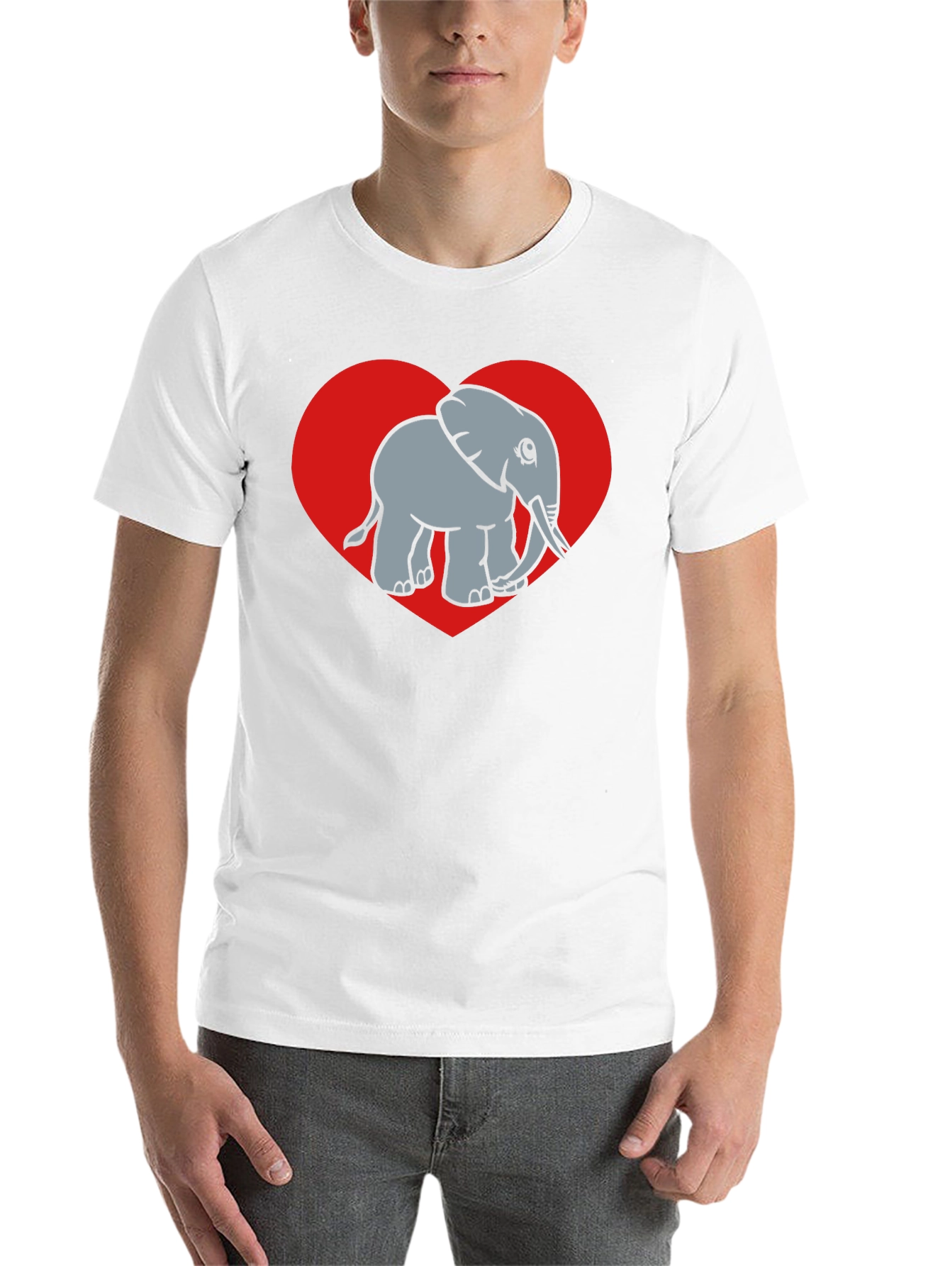 Black Elephant Heart Graphic Tee - Black view 14