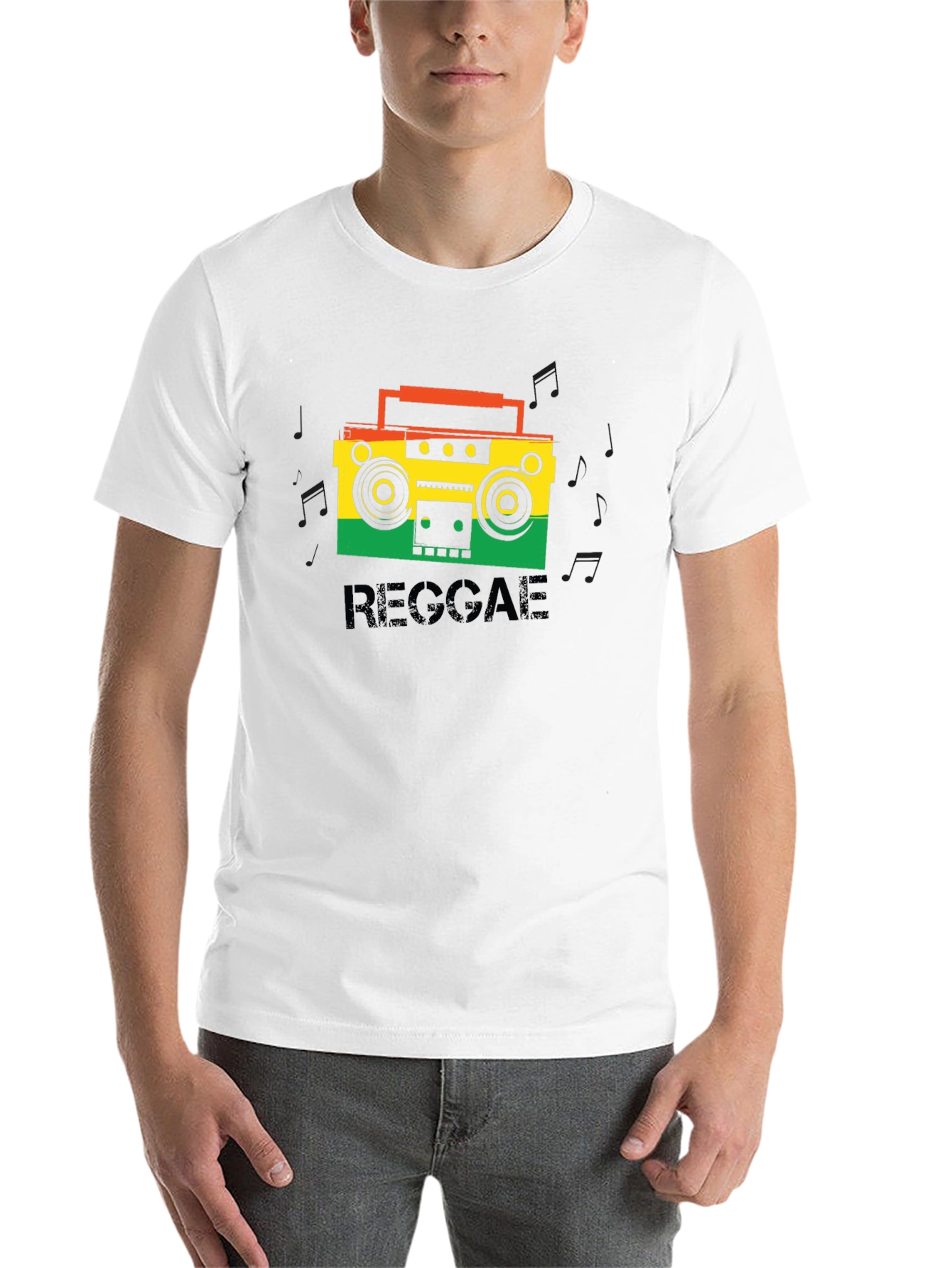 Black Reggae Boombox Graphic Tee view 14