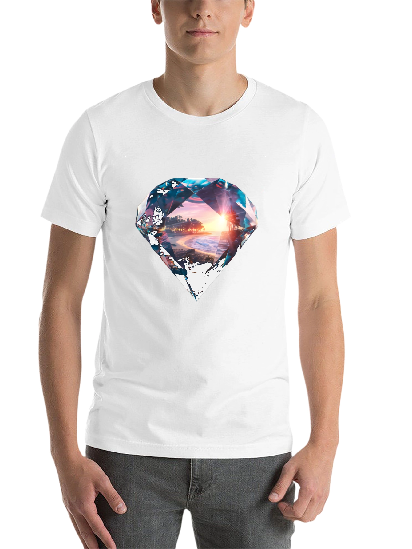 Black Diamond Beach Graphic Black T-Shirt view 14