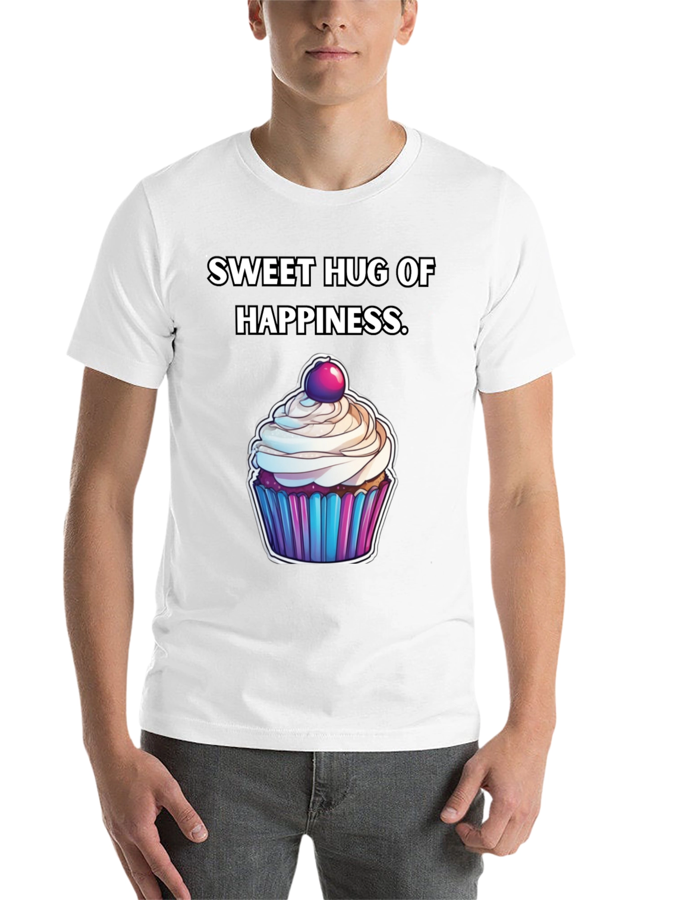 Black Sweet Hug of Happiness T-Shirt view 14