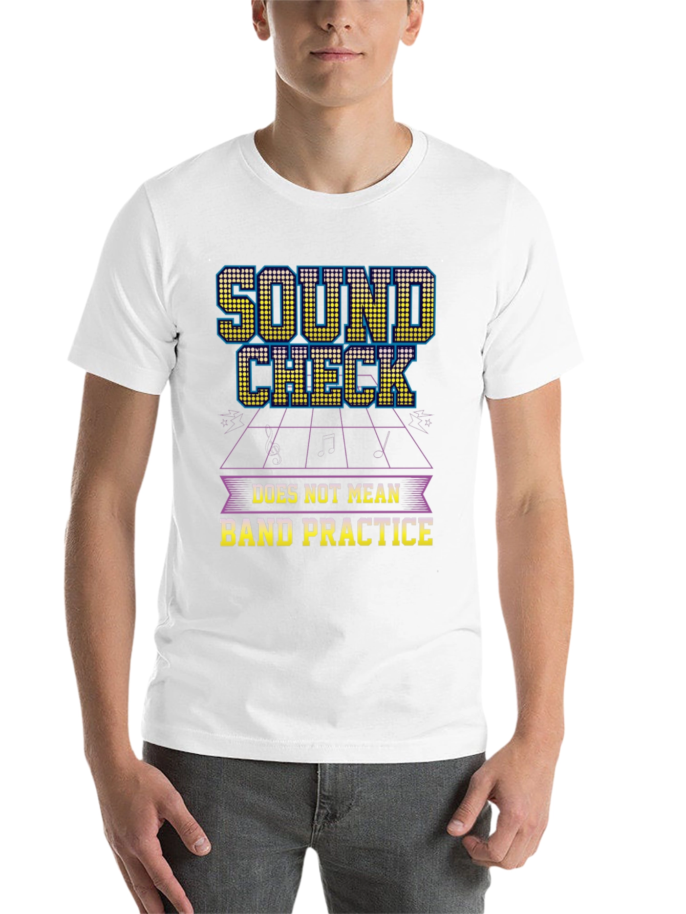 Black Sound Check Band Practice T-Shirt view 14