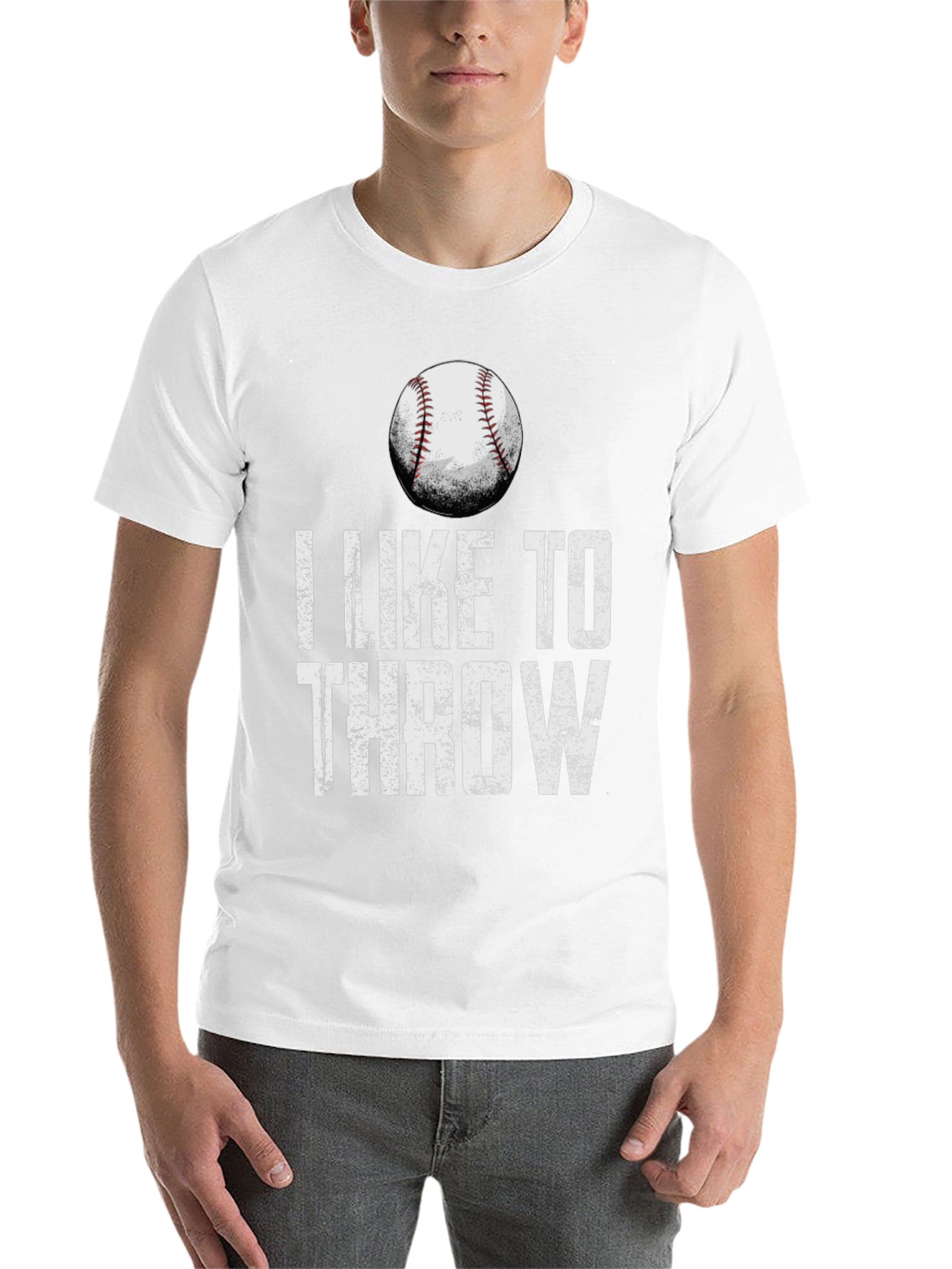 Black I Like to Throw Baseball Graphic Tee view 14