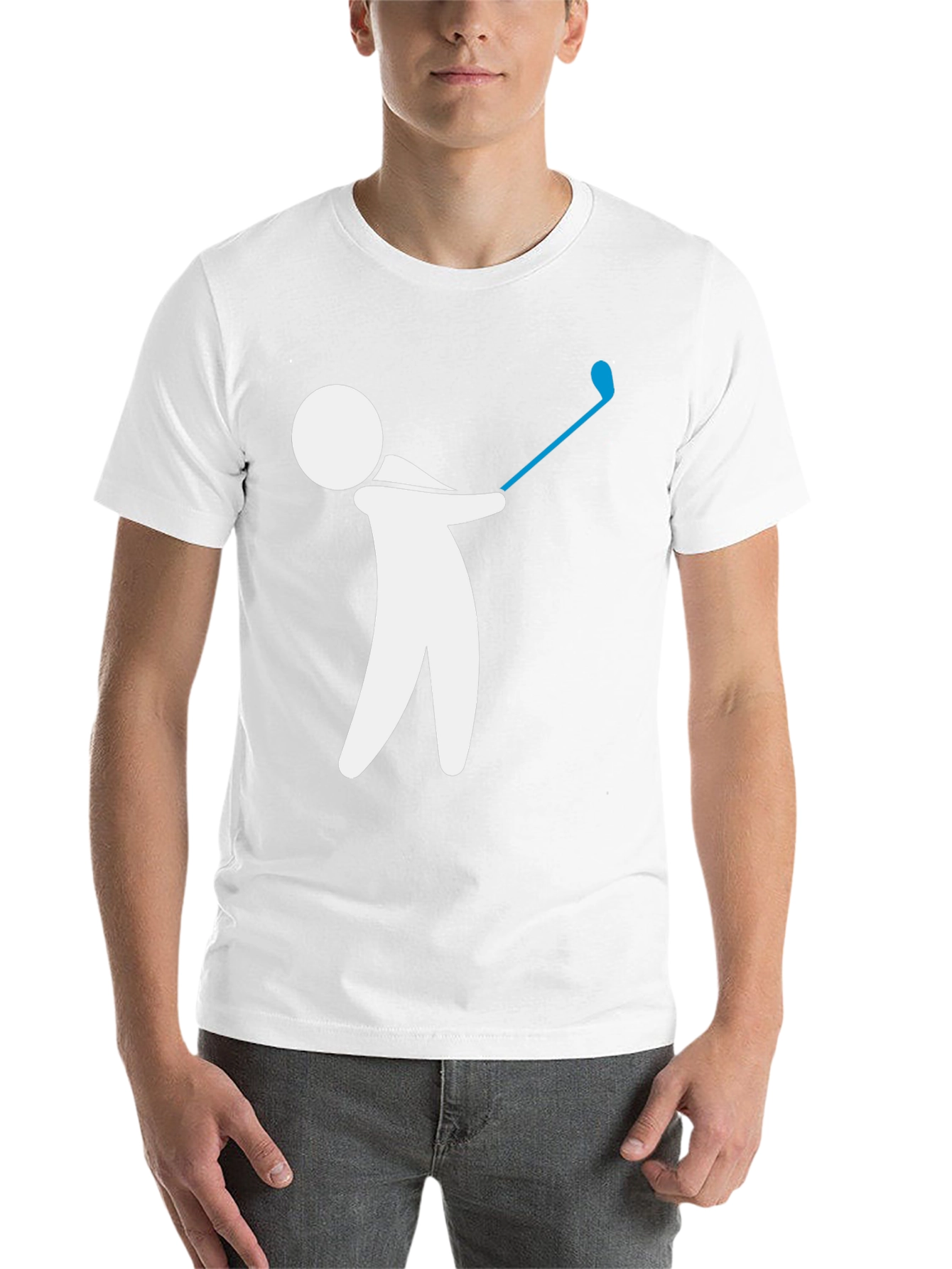 Black Golf Swing Graphic Tee - Black Cotton T-Shirt view 14