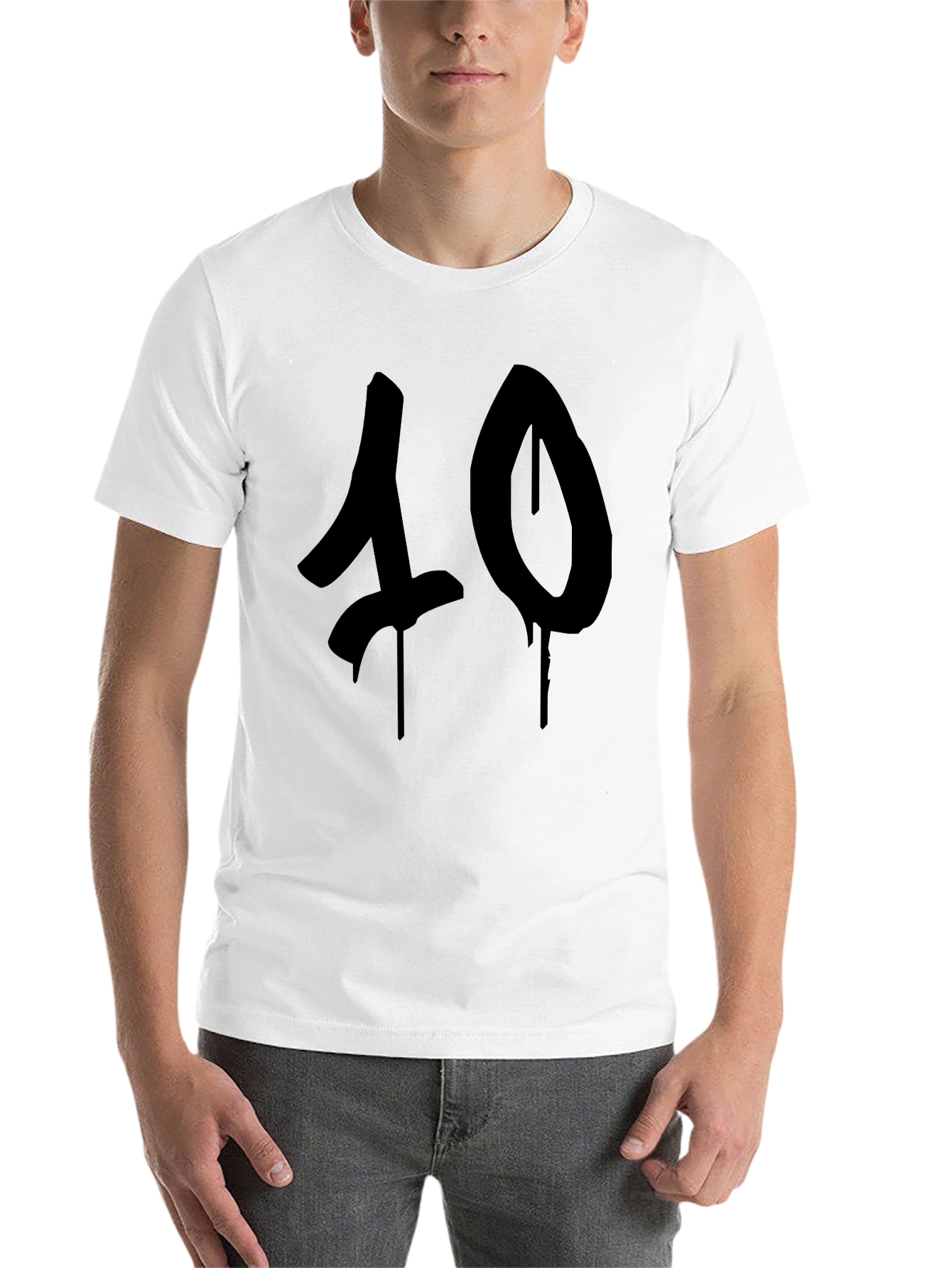 Black Men's Black "40" Graphic T-Shirt view 14