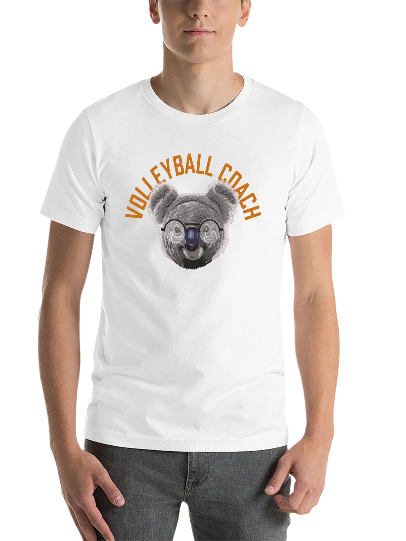 Black Volleyball Coach Koala T-Shirt view 14