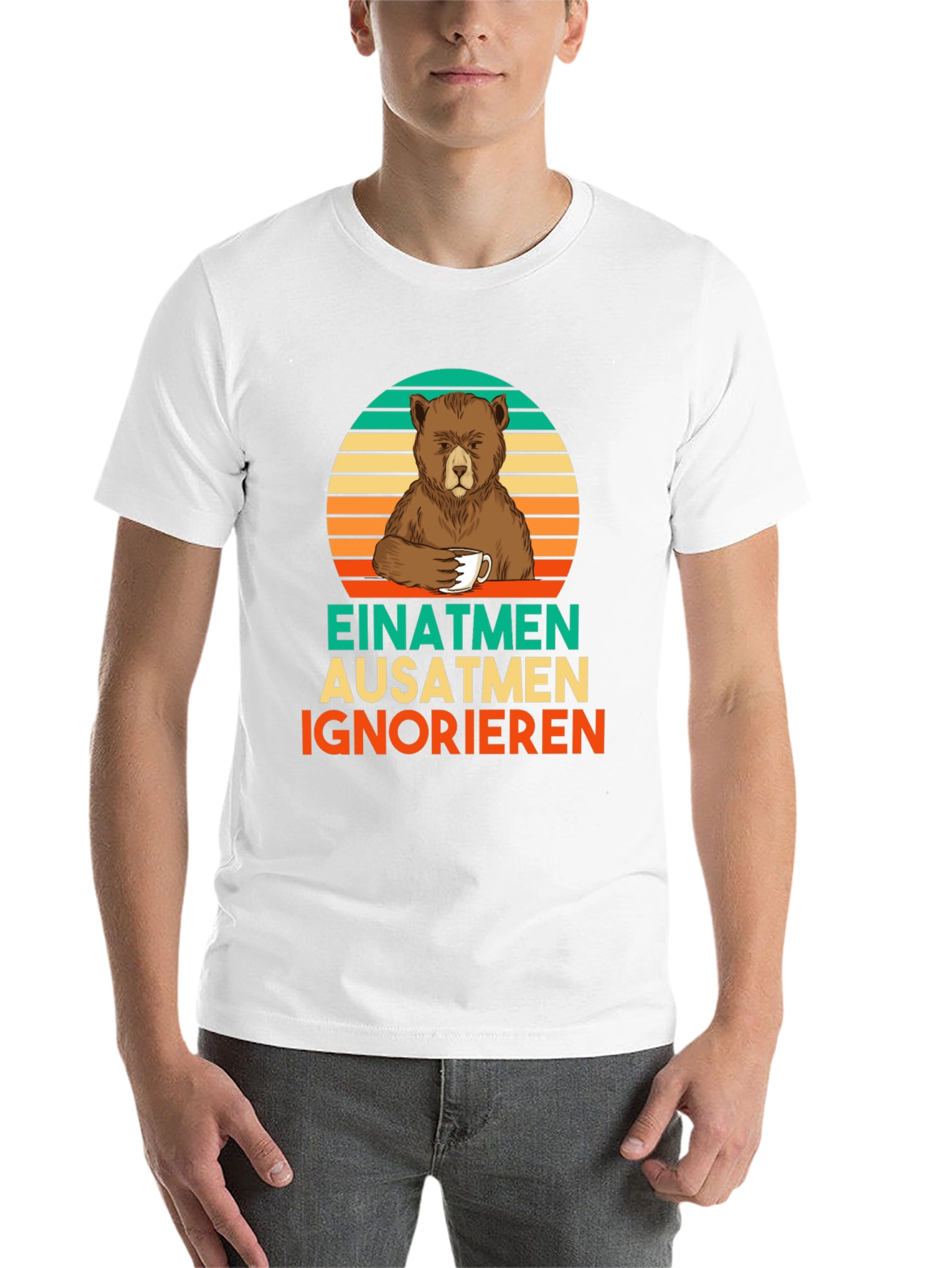 Black Bear Coffee T-Shirt - Einatmen Ausatmen Ignorieren view 14