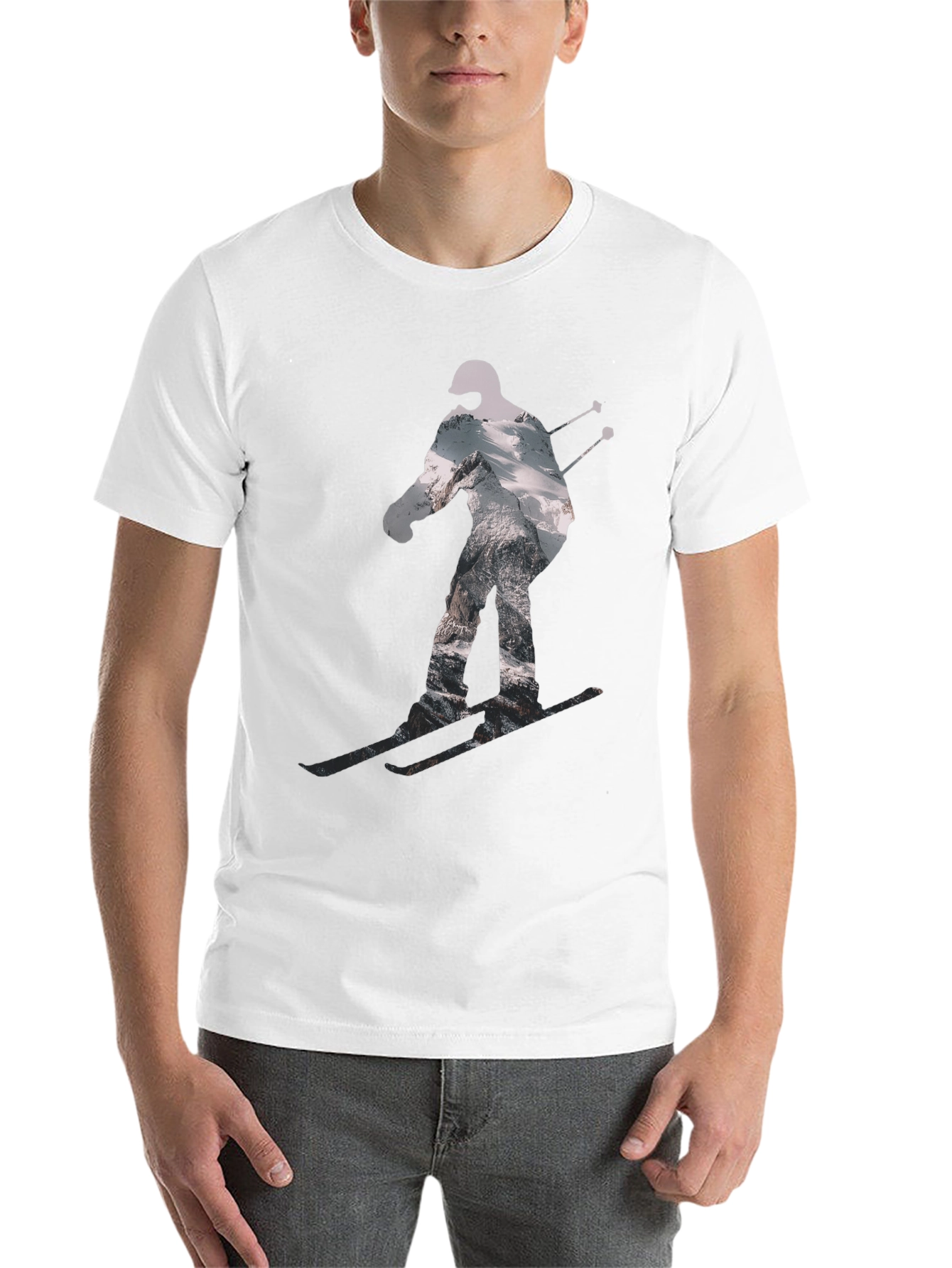 Black Skier Graphic Tee - Black T-Shirt view 14