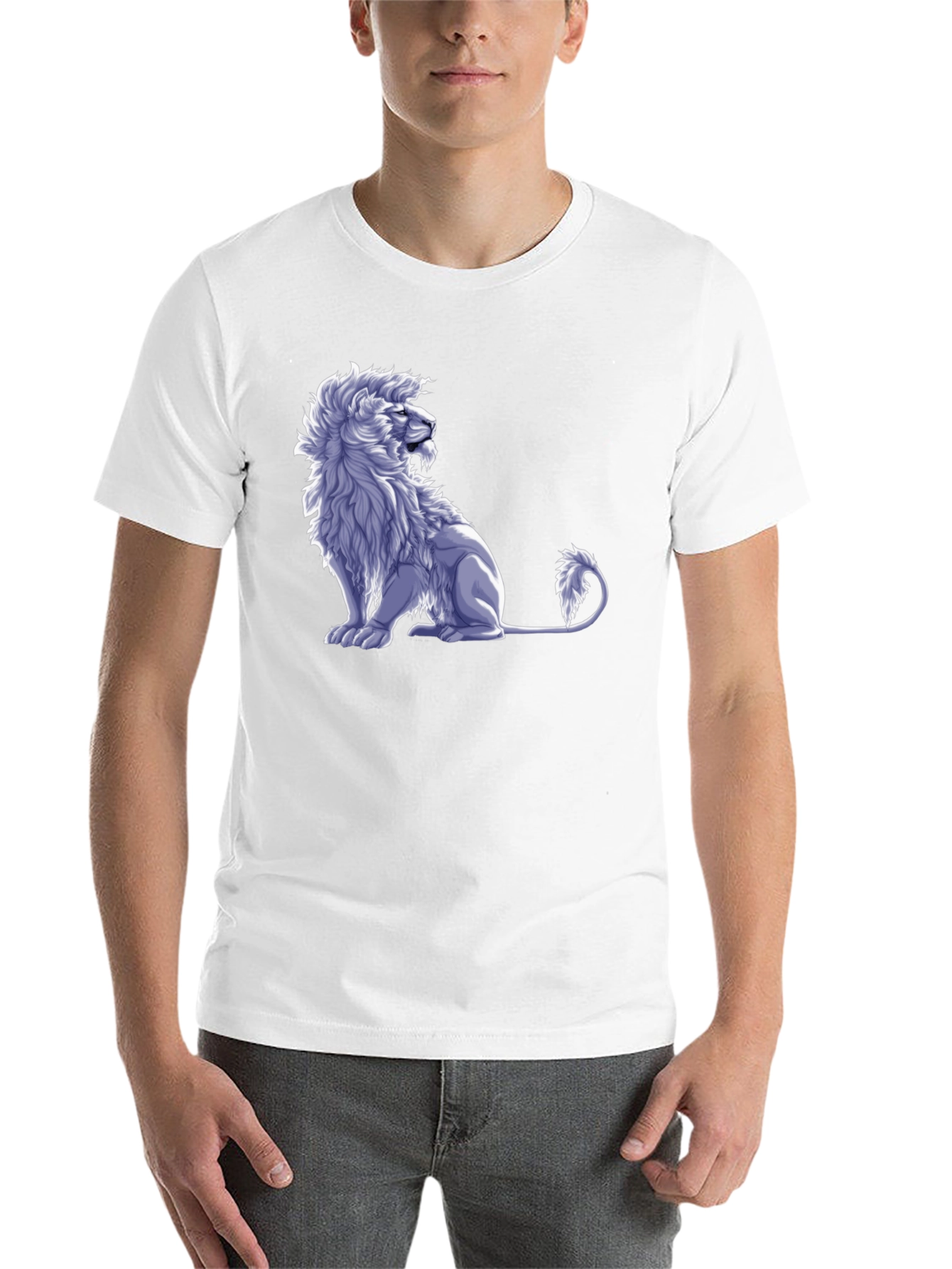 Black Lion Graphic Tee - Black Cotton Blend view 14