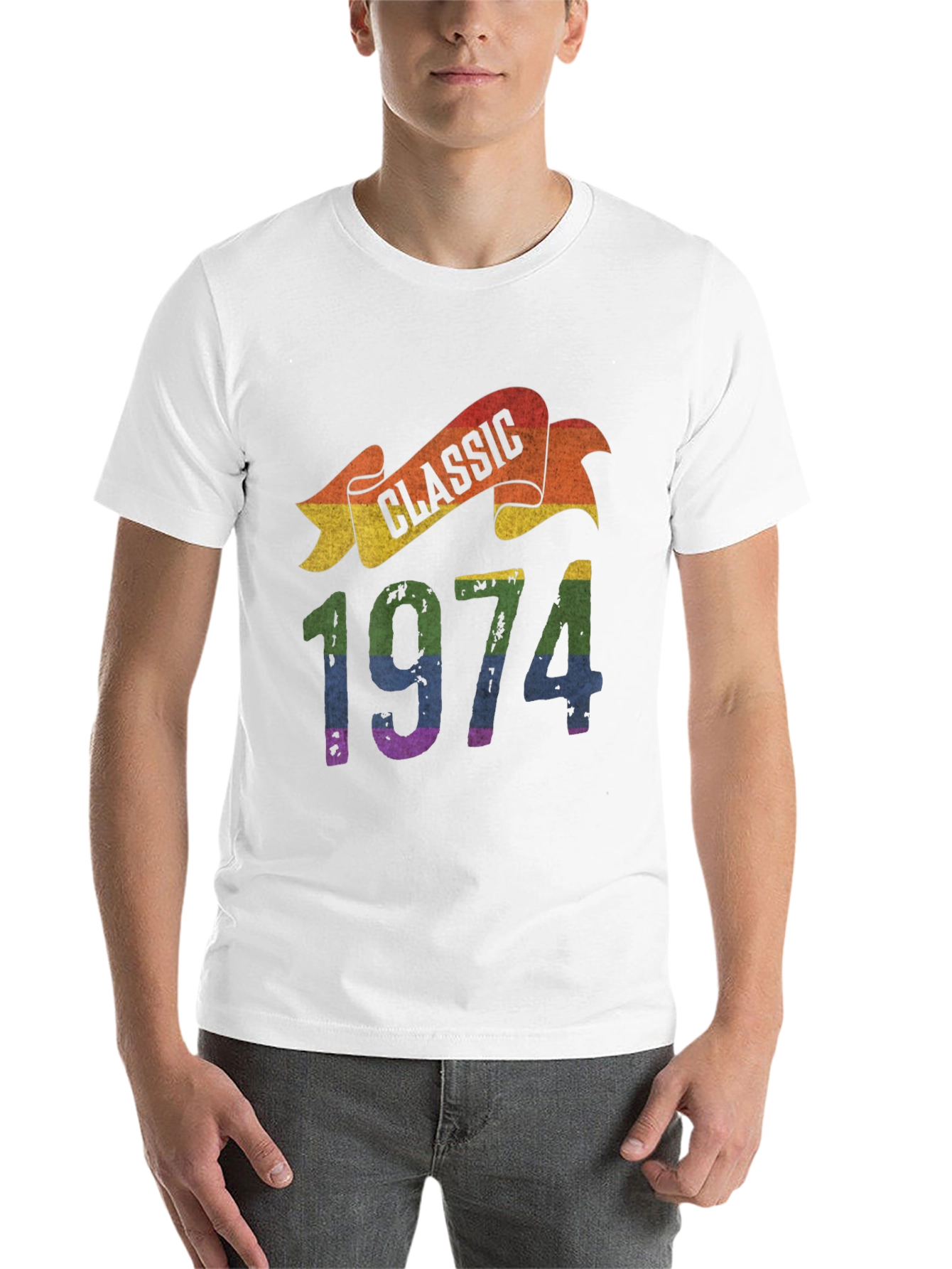 Black Classic 1974 Rainbow T-Shirt view 14